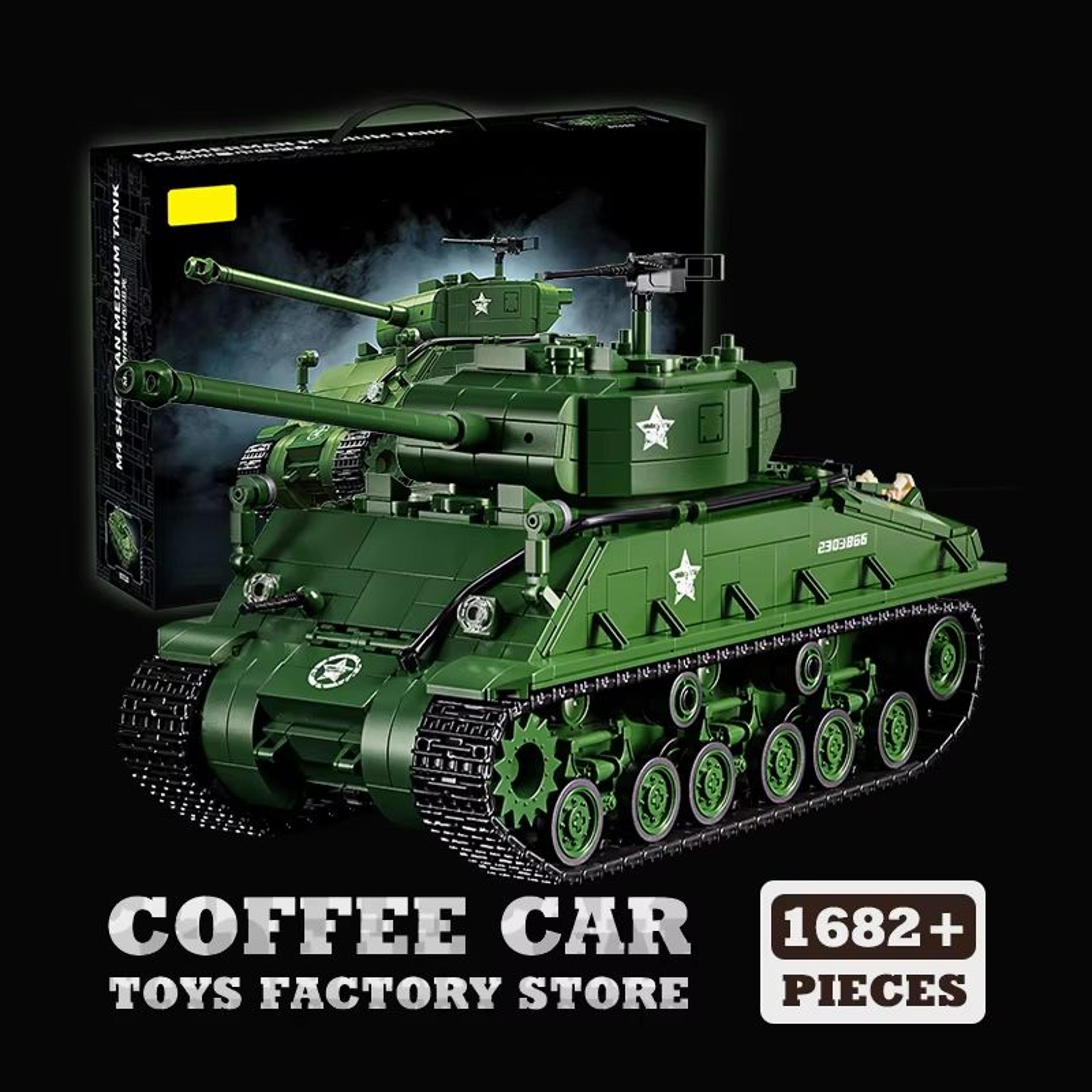 WWII US Army M4 Tank Building Blocks Set Military Model Puzzle Toy 8