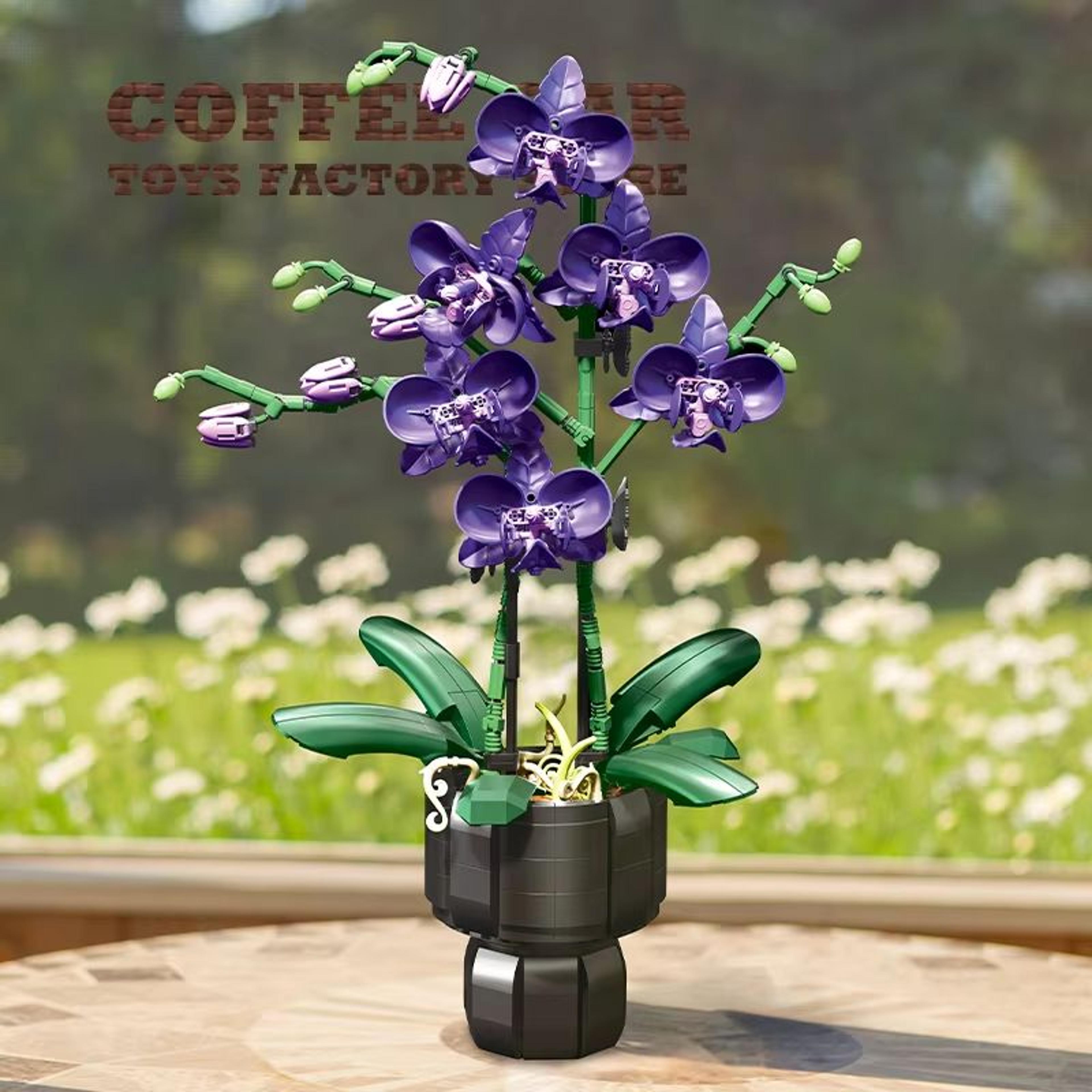 Creative Bonsai Building Blocks Bouquet 3D Model DIY Flower Kit 3