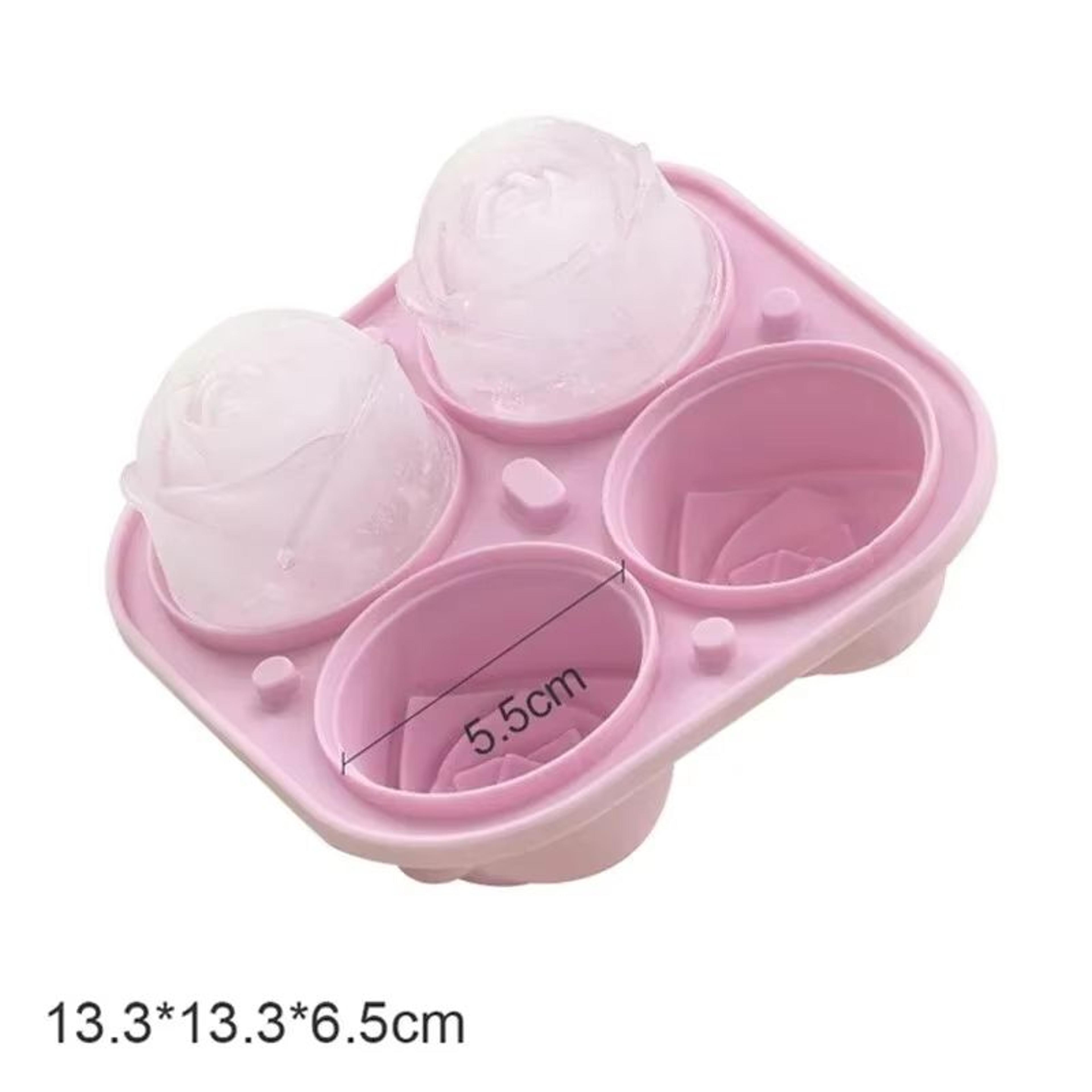 3D Rose Large Silicone Ice Cube Trays  Giant Flower Ice Molds 4Pack 7