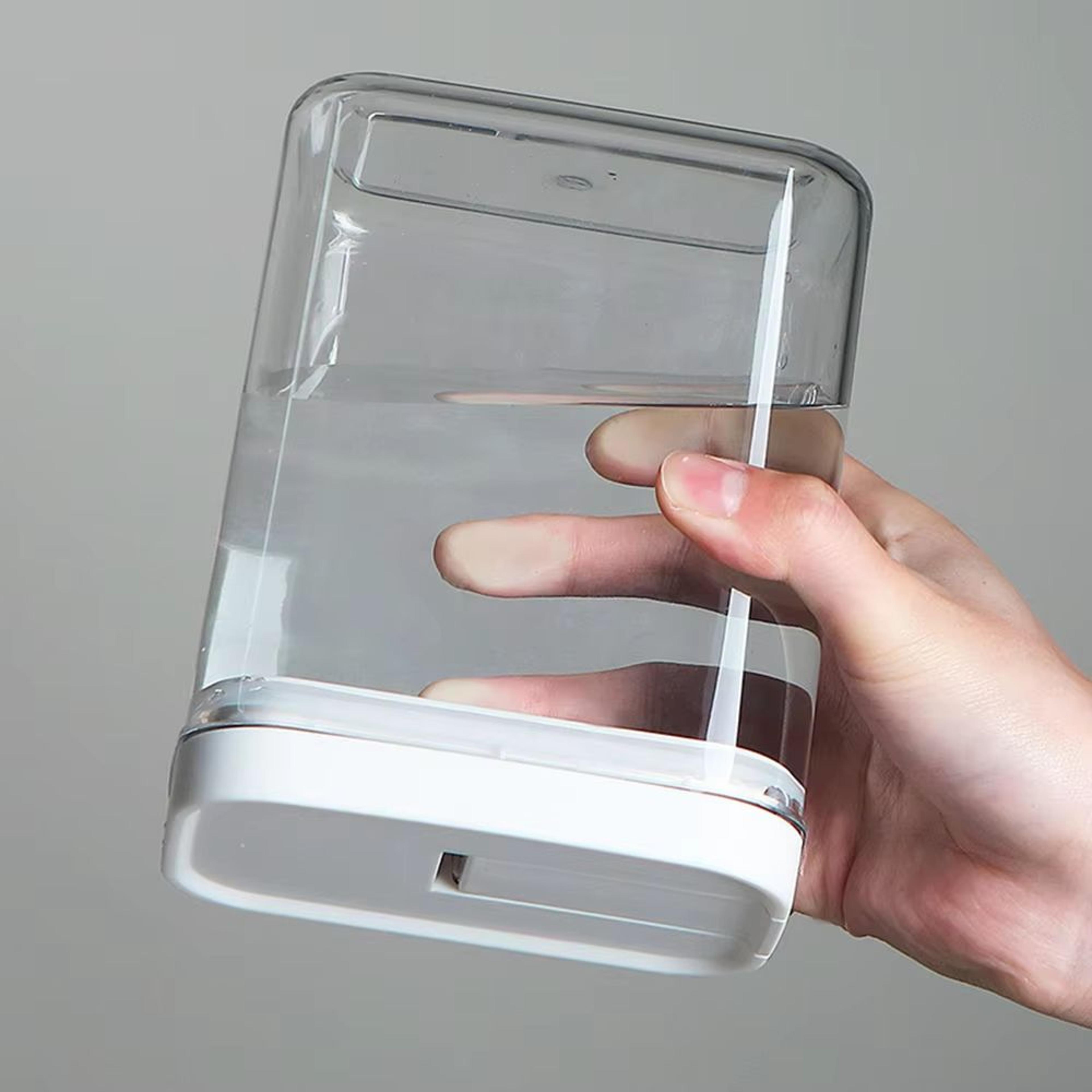 Clear Airtight Plastic Storage Jar For Kitchen Snacks Cereals  Beans 4