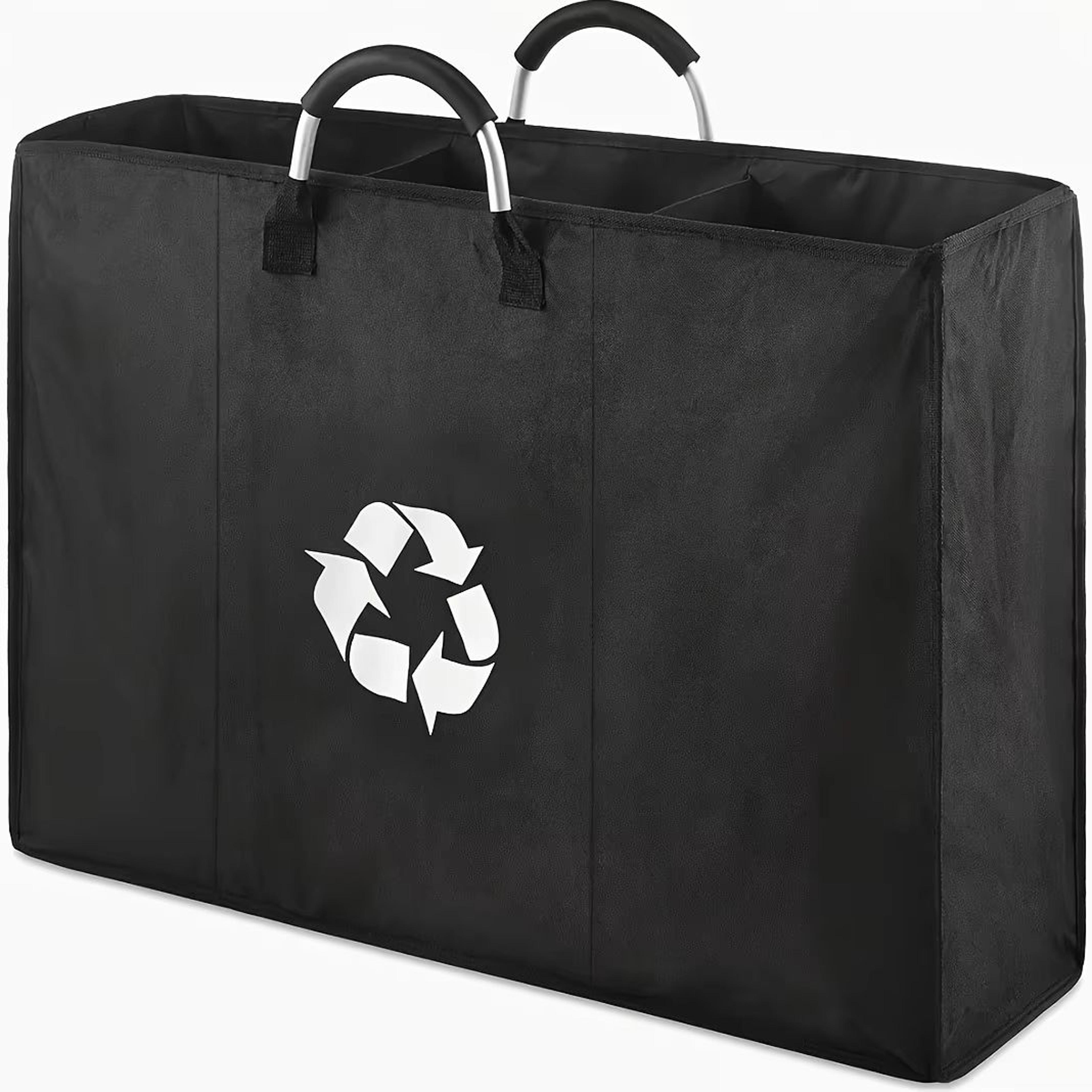Compartment Recycling Bin Waste Sorter With Aluminum Handles  Foldable Kitchen  Home Organizer 3