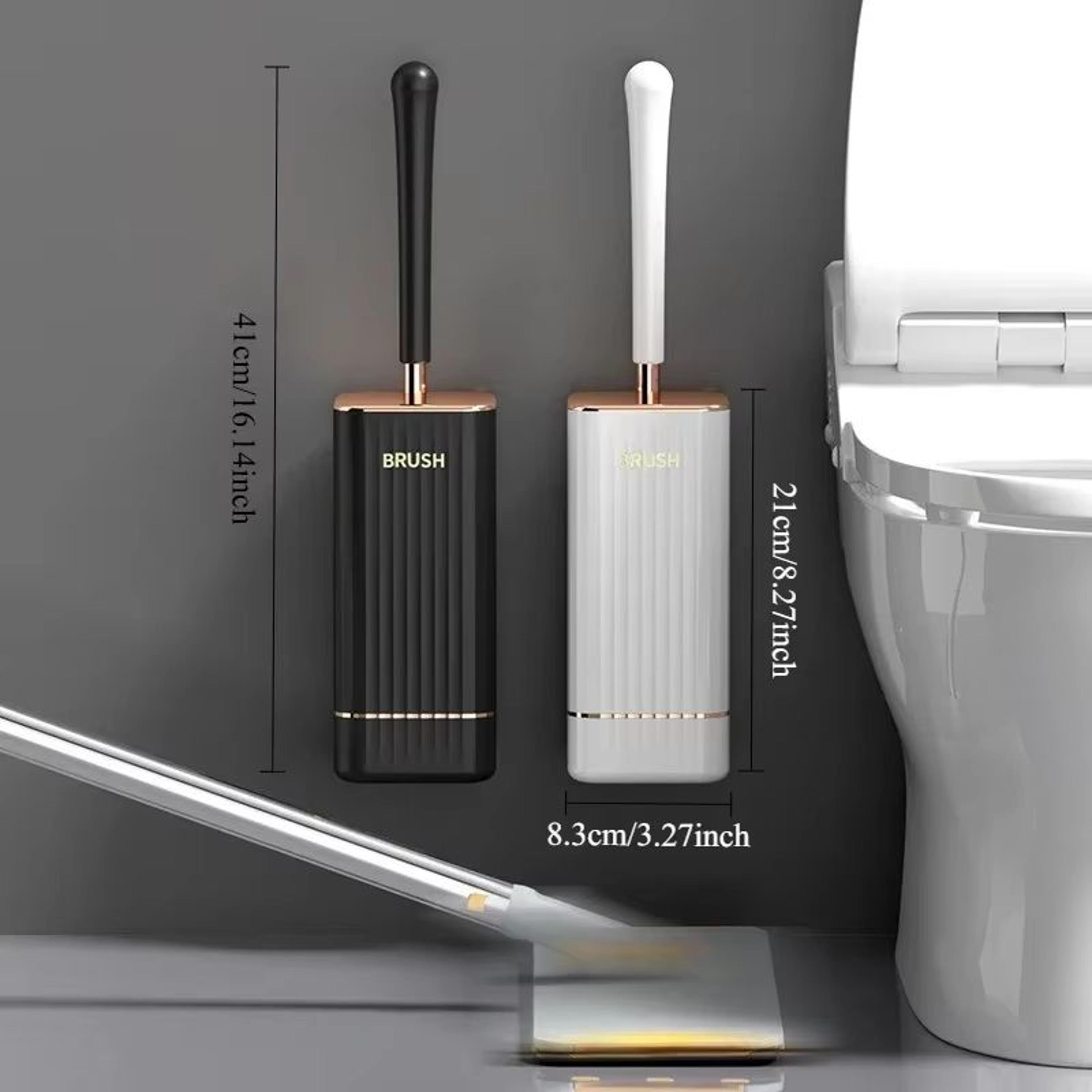 Silicone Golf LongHandle Toilet Brush With WallMounted Holder  360 Flexible Head Bathroom Cleaner S 4