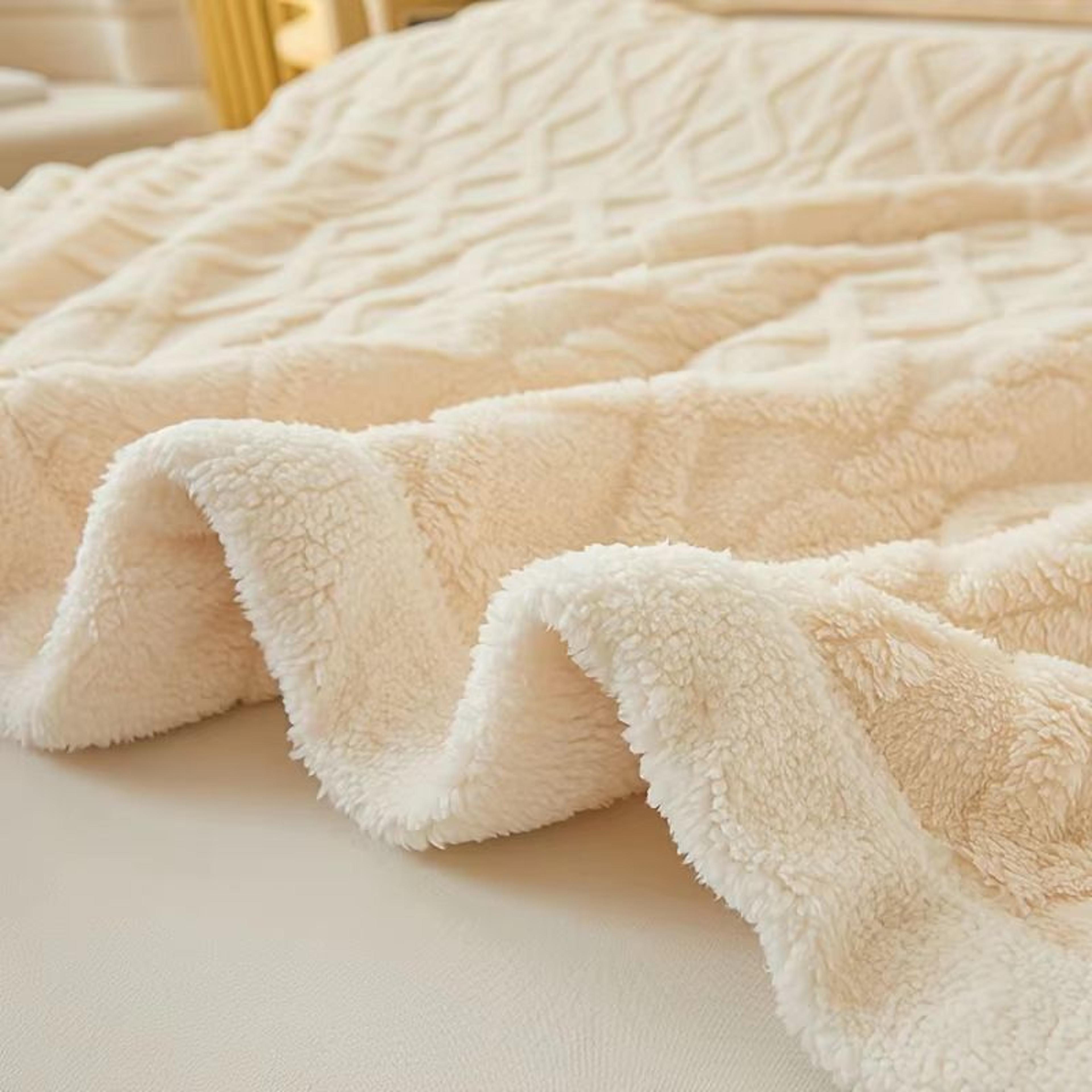 AllSeason Coral Fleece Throw Blanket  Thick Soft Lamb Wool Sofa  Nap Blanket 3