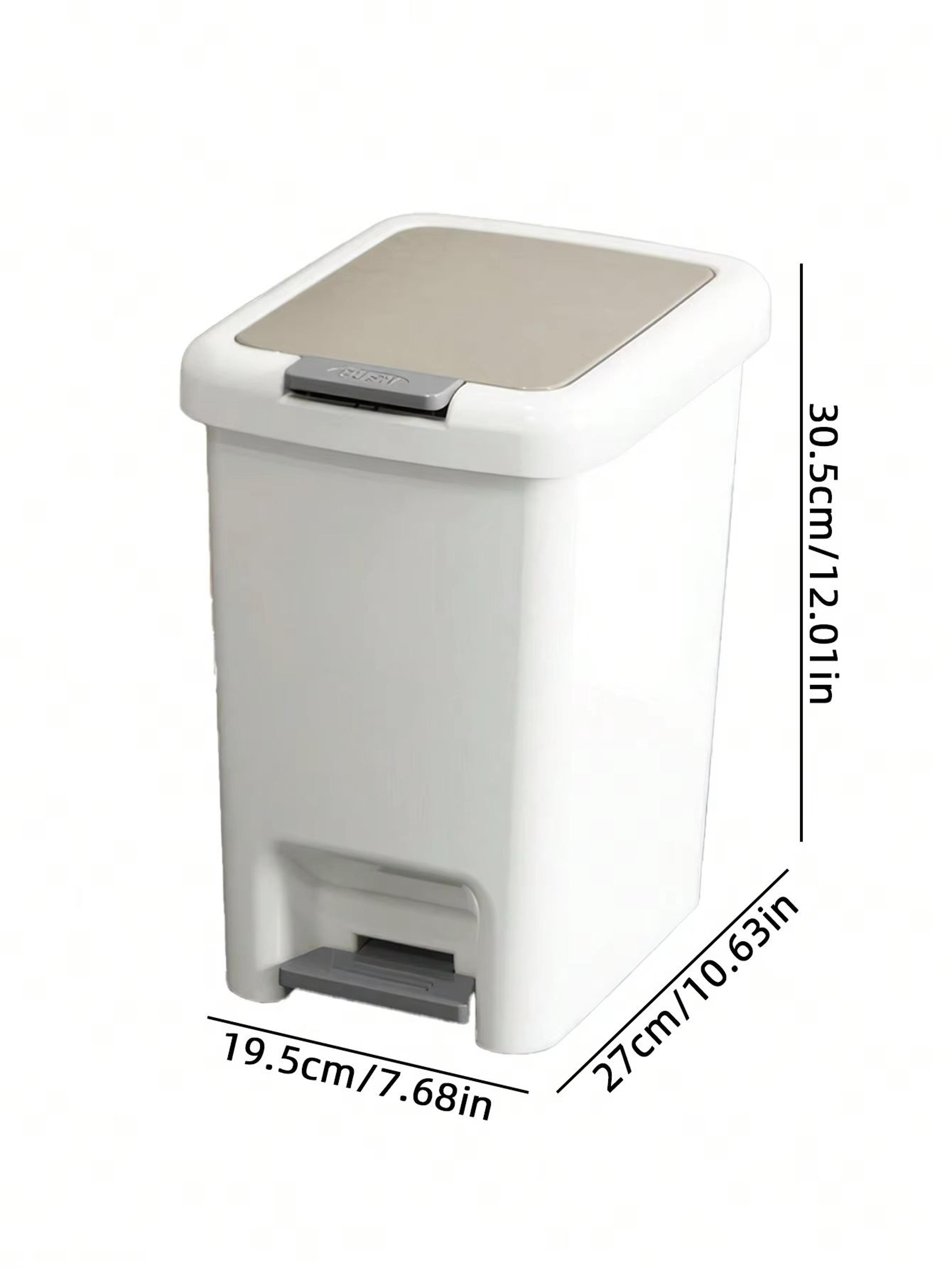 Plastic Foot Pedal Trash Can  HandsFree Bathroom  Kitchen Waste Bin 7