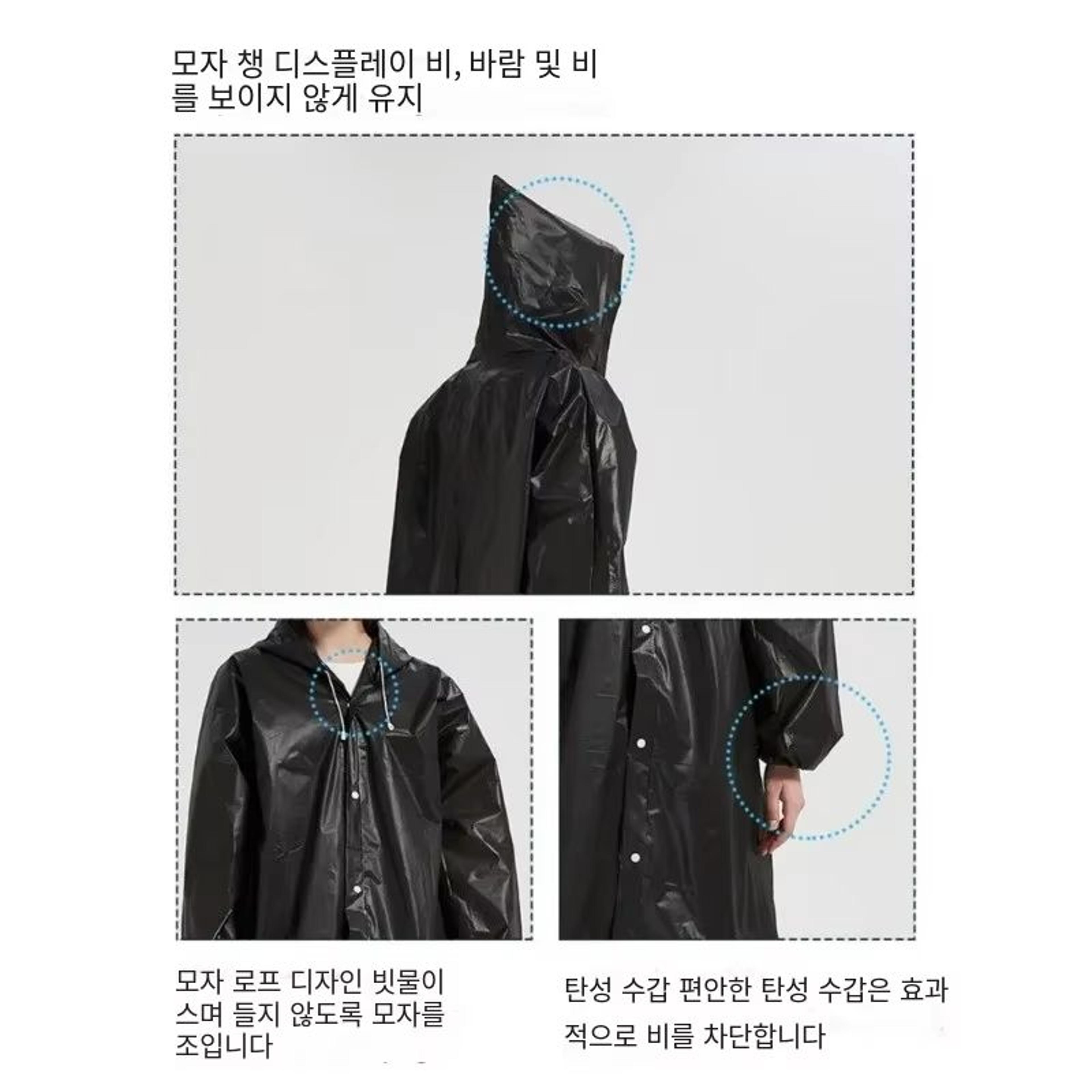 Unisex EVA Waterproof Raincoat Thickened Outdoor Rainwear 5709x2677in 4