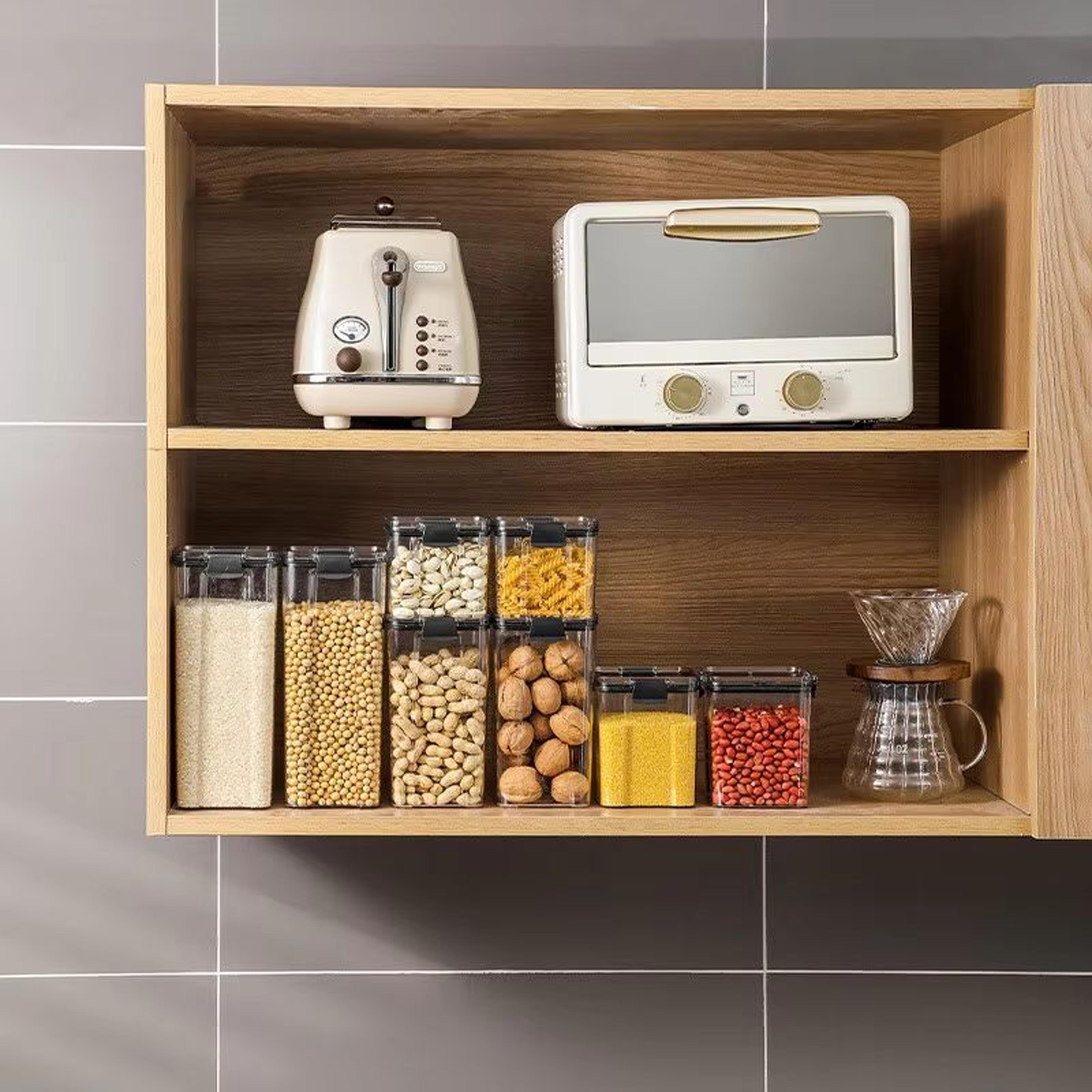 Clear Plastic Food Storage Container With Lid For Kitchen Organization 2