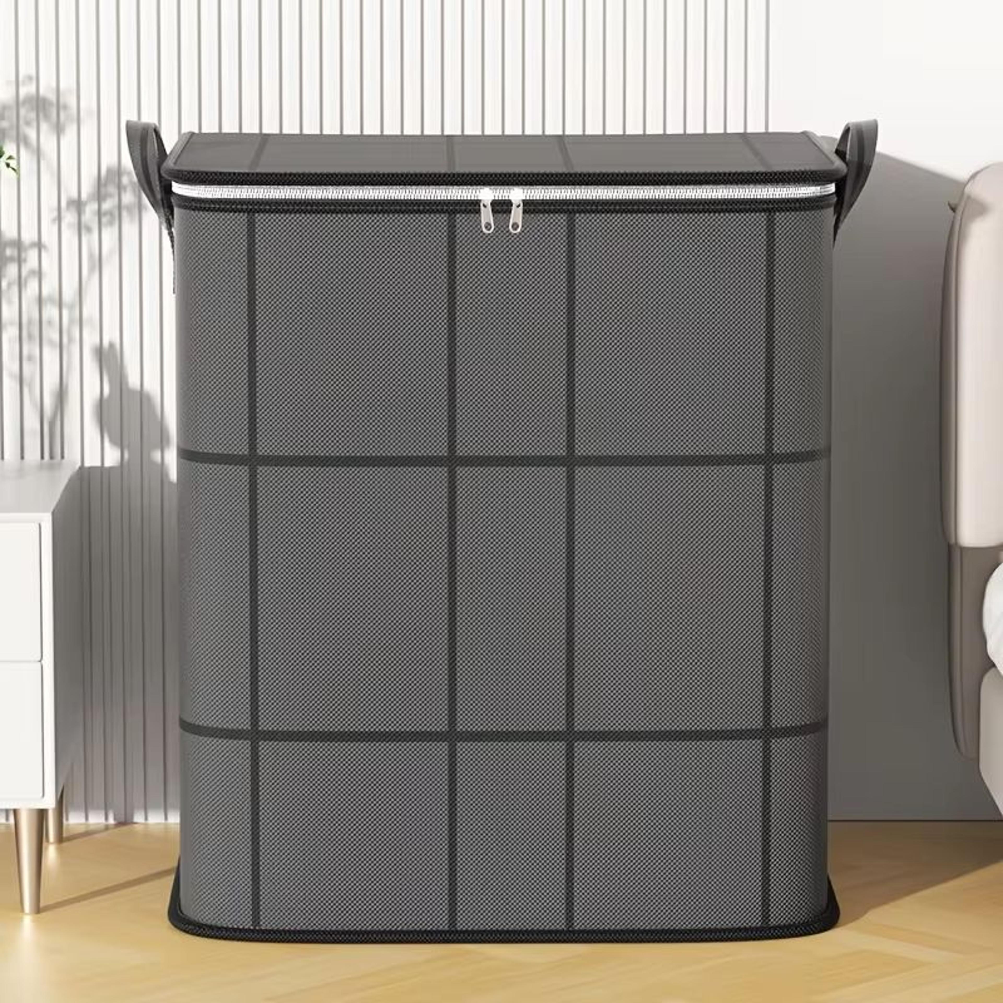 Large Foldable Clothes Storage Bag With Handle And Double Zipper 2