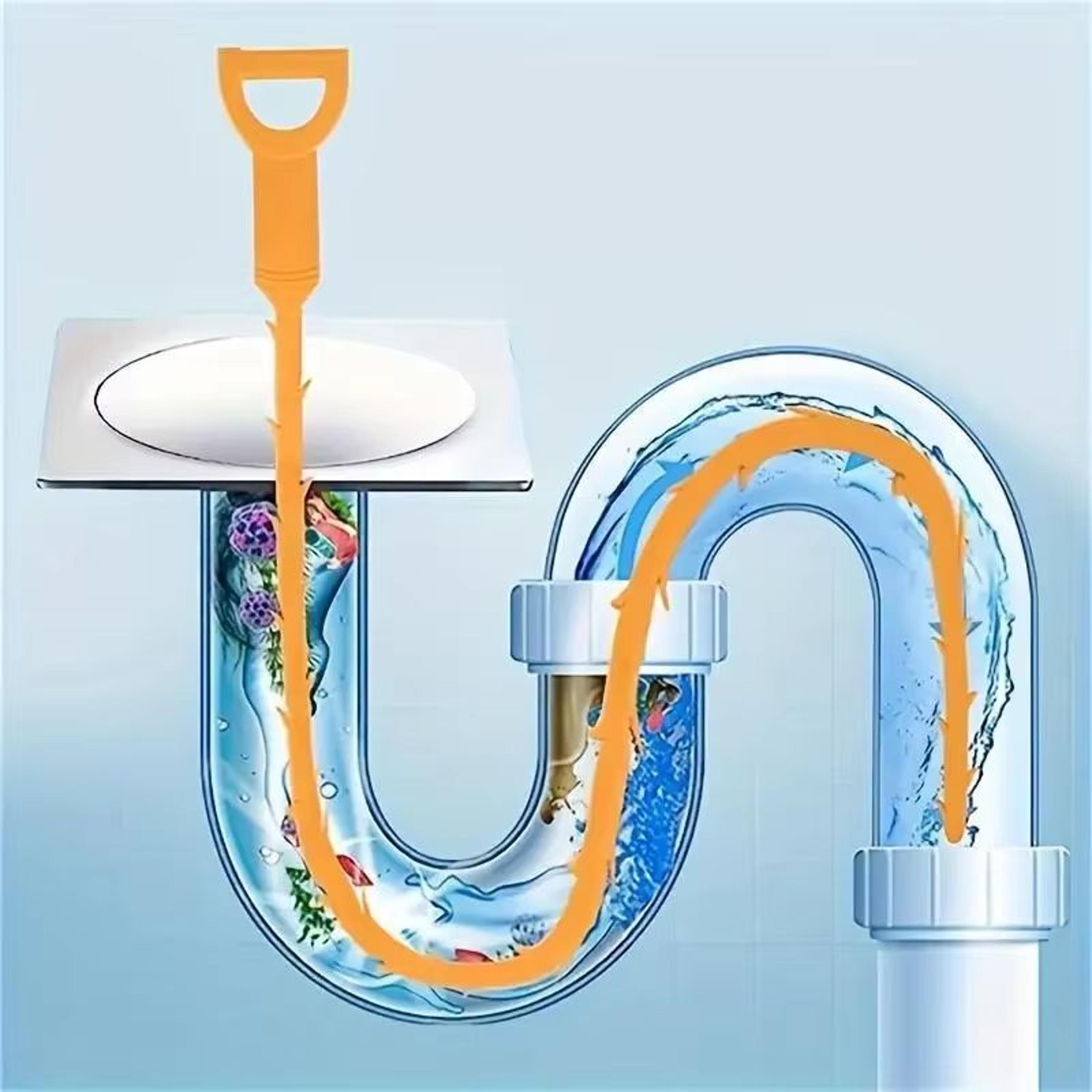 Household Drain Unclog Tool Set For Wash Basin And Hair Clogs 4
