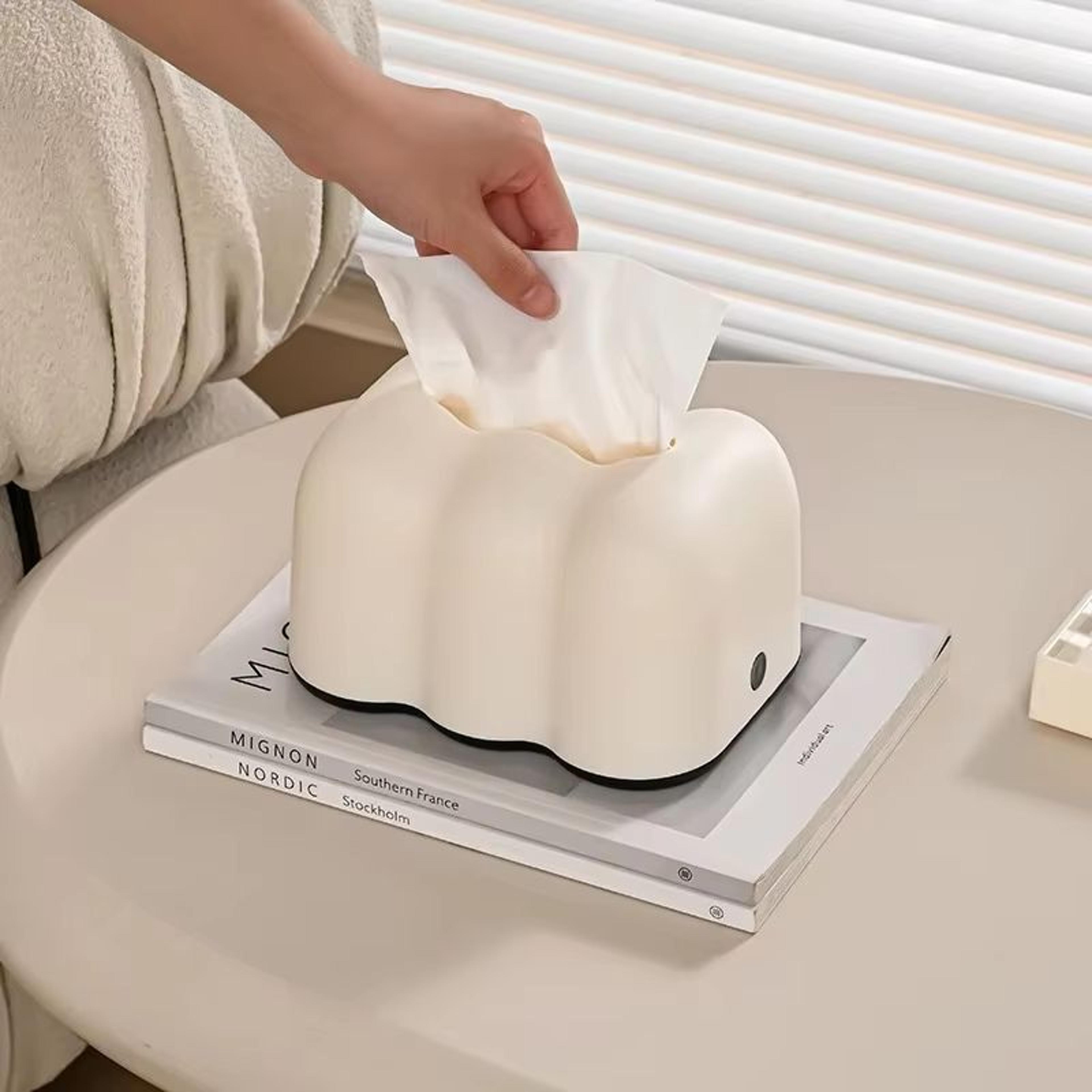 Luxury Wall Mounted Milk Cloud Tissue Box Holder For Home And Car 6