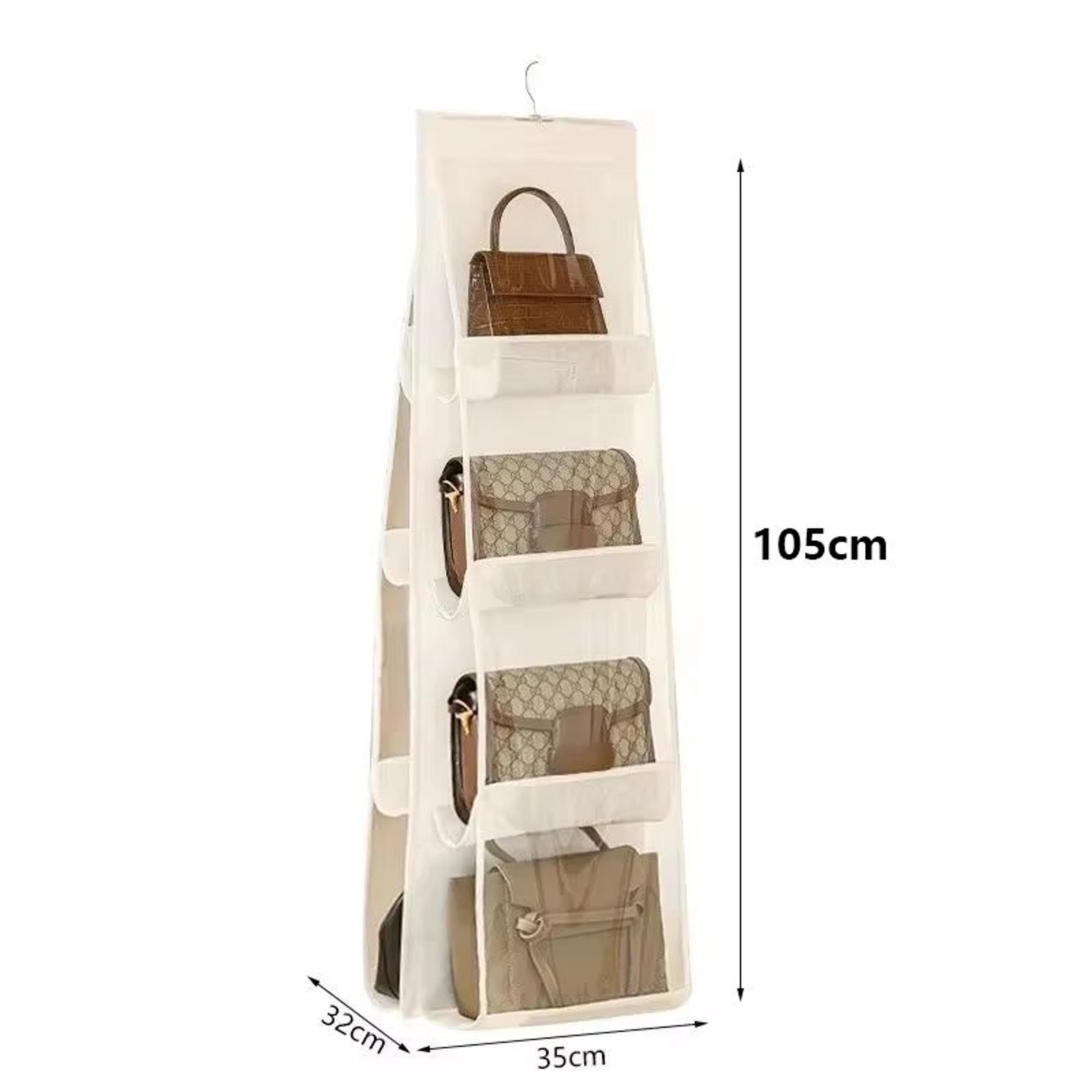 Transparent Hanging Handbag And Shoe Storage Organizer With Hanger 7