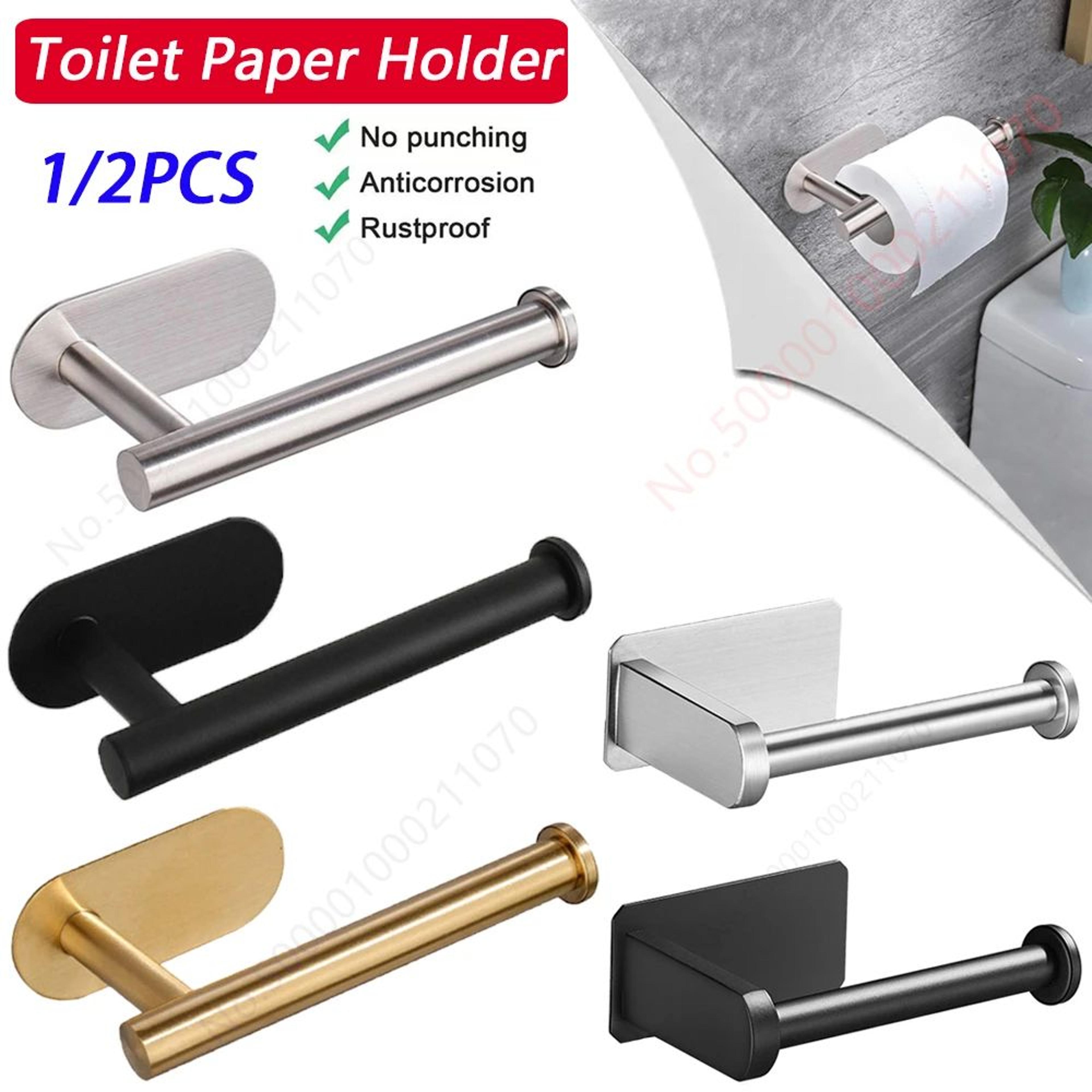 adhesive toilet paper rack and paper towel holder for bathroom and kitchen