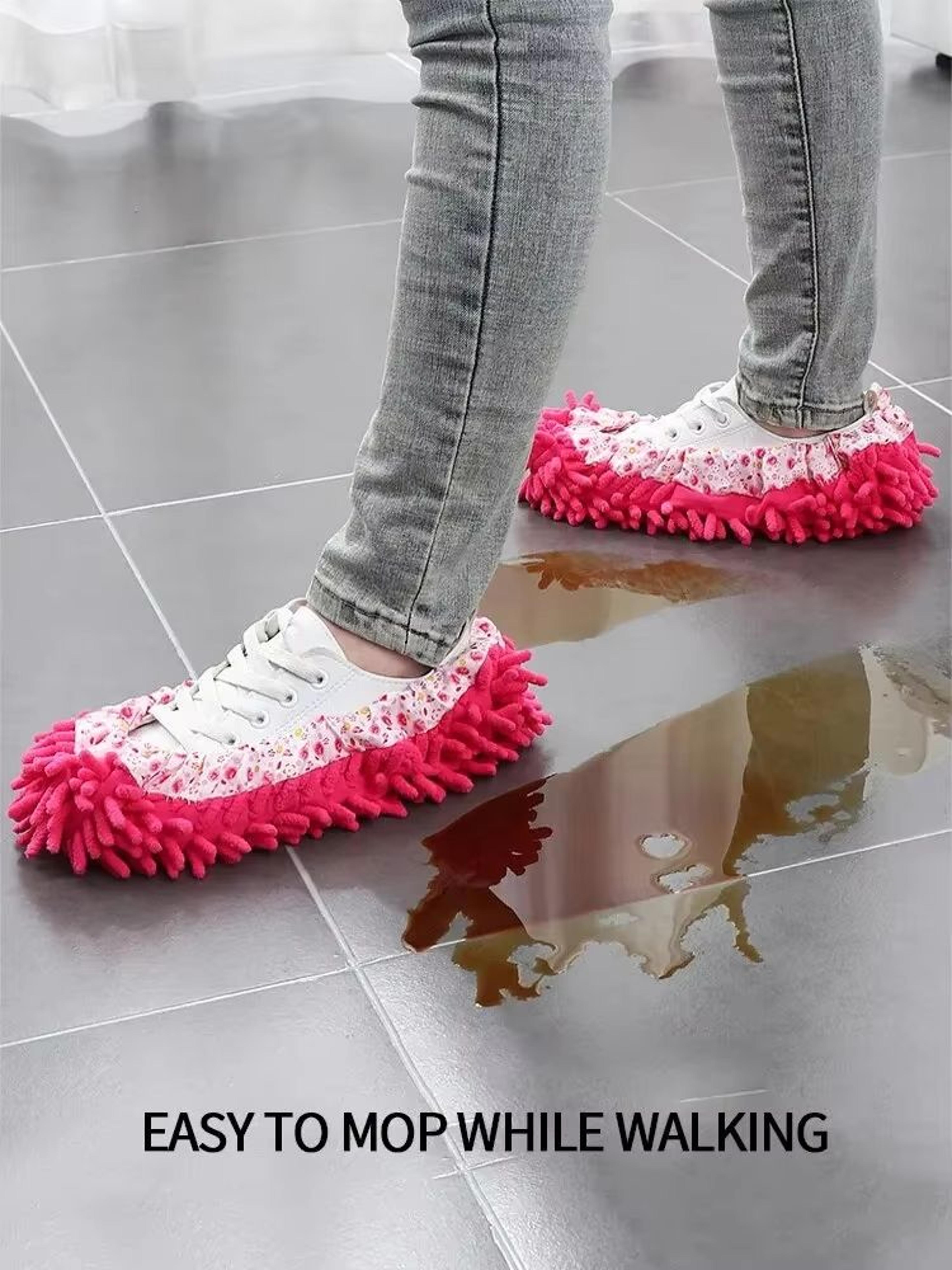 Chenille Mop Slippers Floor Cleaning Foot Covers 2Pack 2