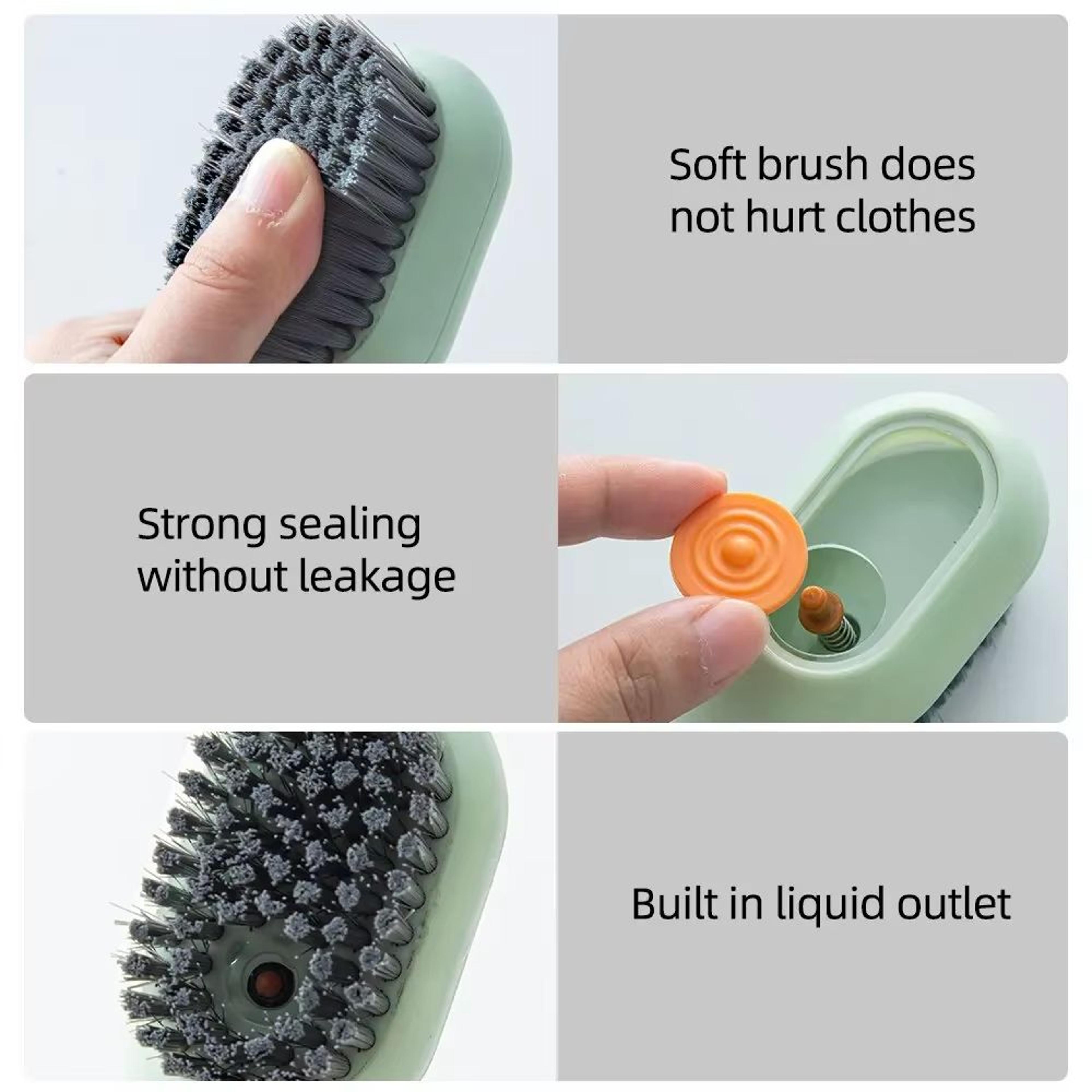 Multifunction LongHandle Shoe Cleaning Brush With Soft Bristles And Automatic Liquid Dispenser 2