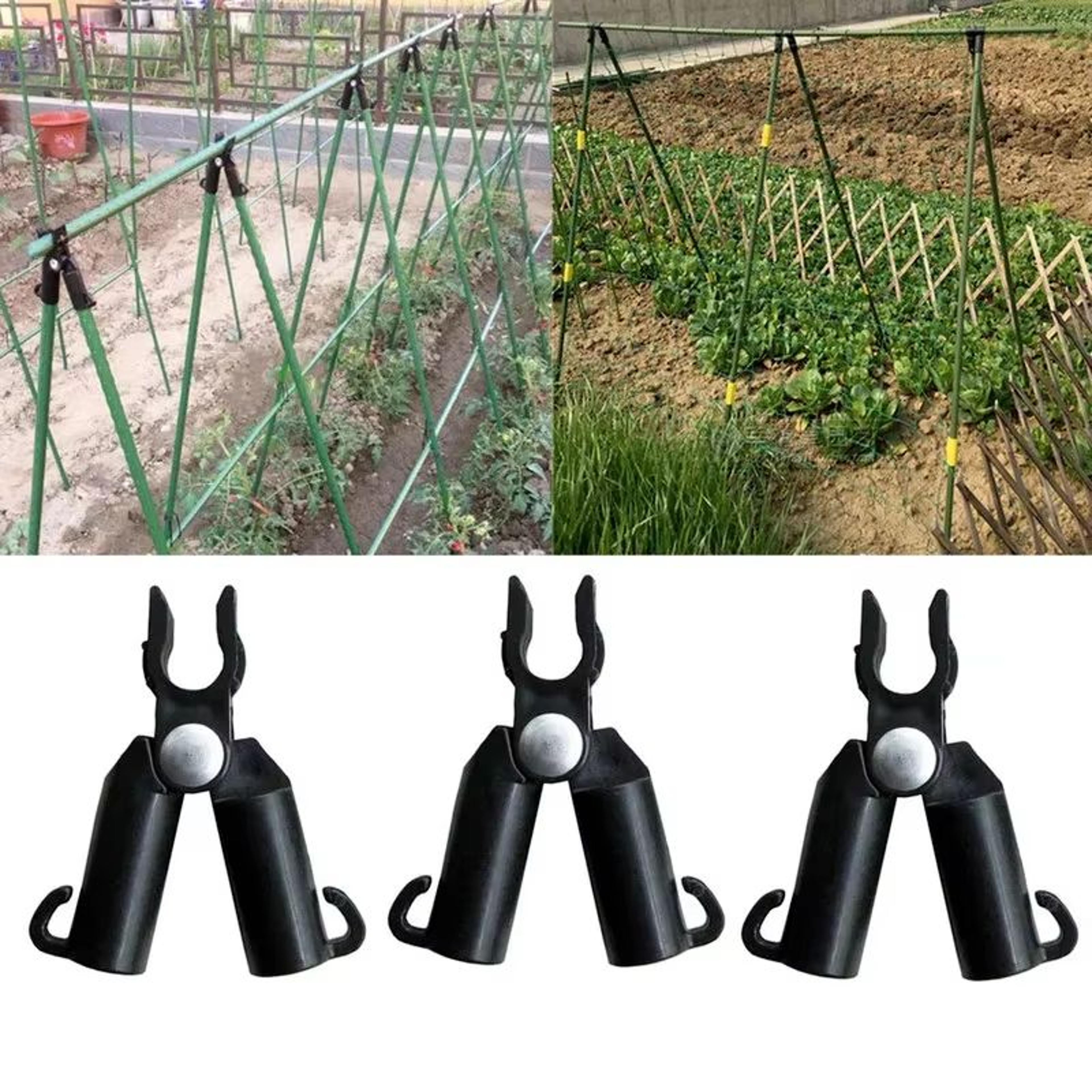 6-piece a-type plant support clips and grafting stakes for garden vines
