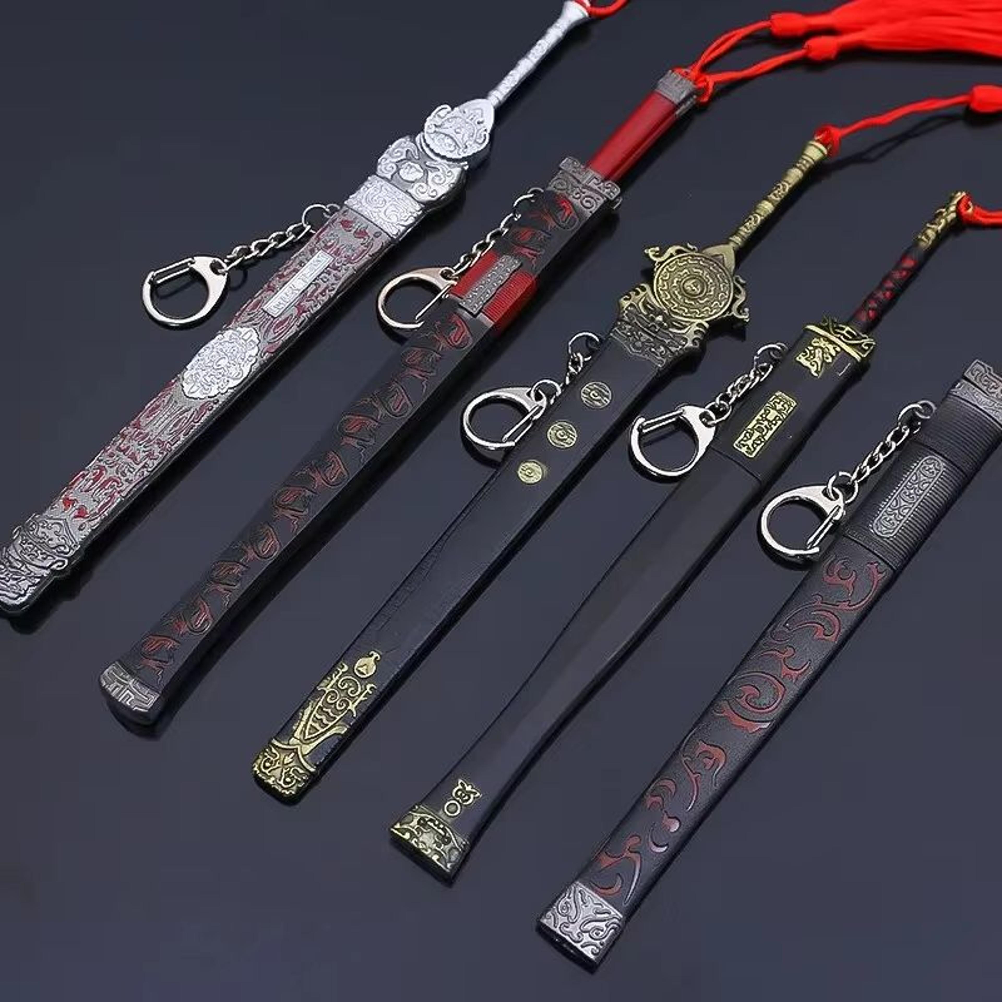 Tiger Head Full Metal Golden Spear Replica Miniature Display Ornament 866in 2