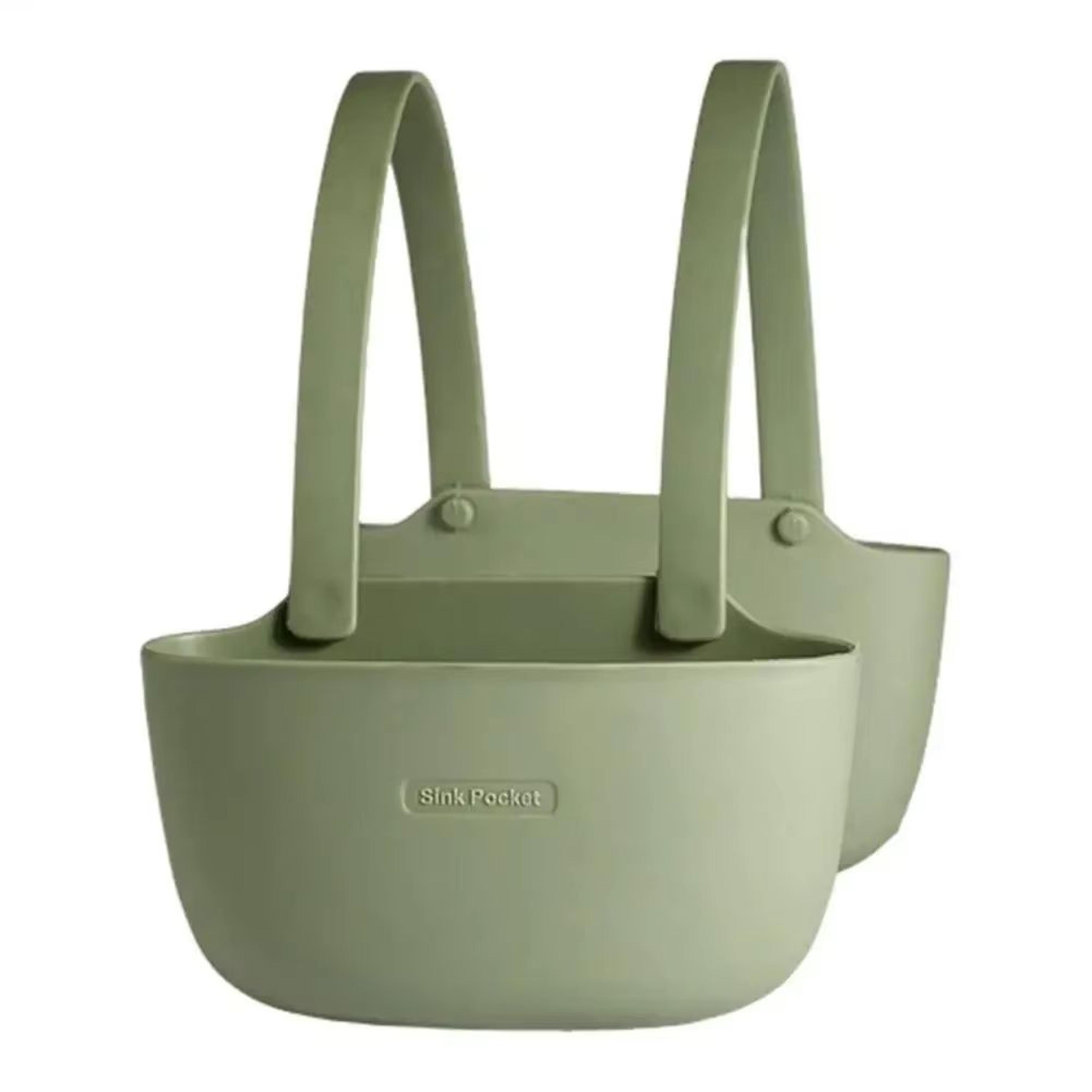 Kitchen Sink Sponge And Soap Holder Drain Basket Organizer 9