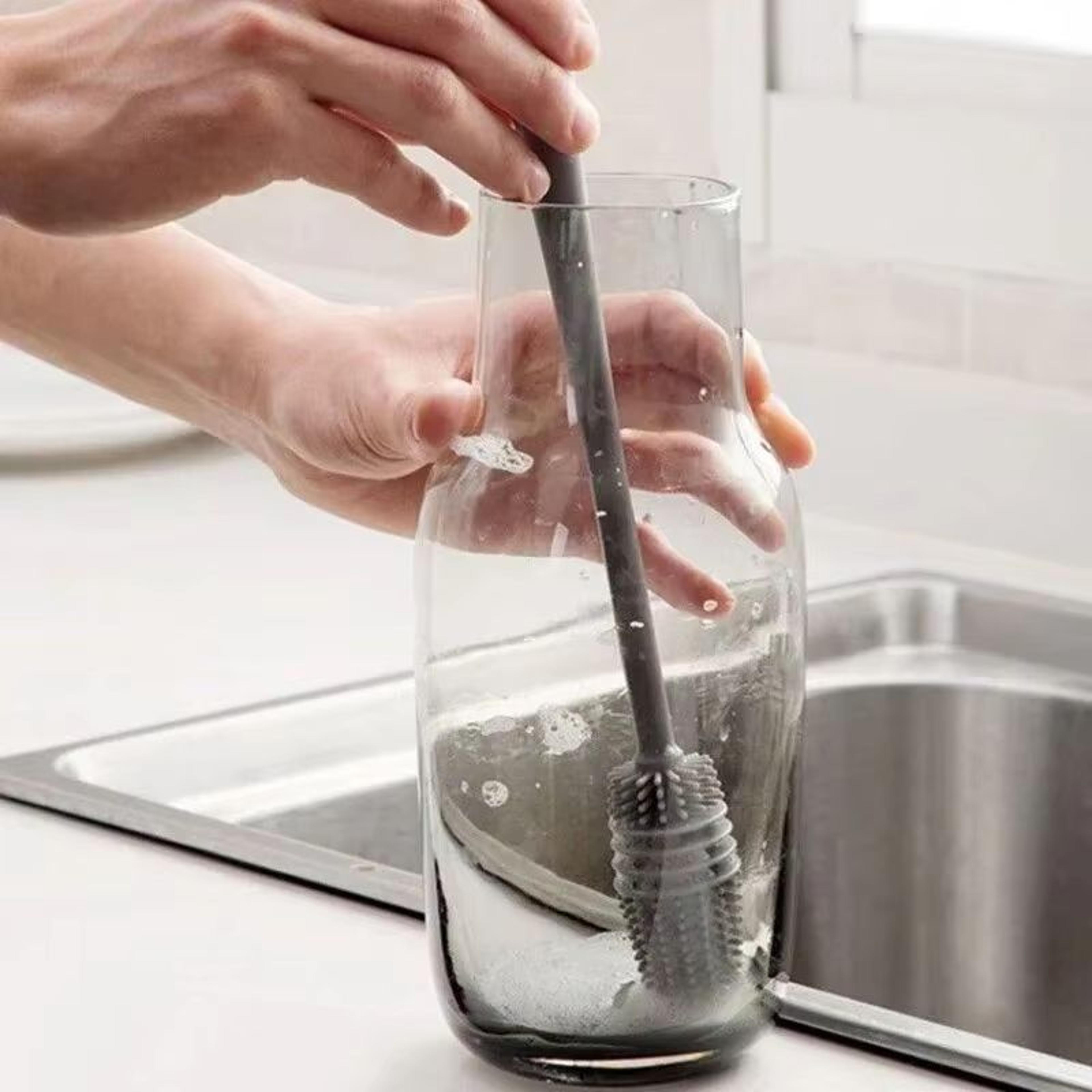 Silicone Bottle Brush Long Handle Milk Bottle And Glass Cleaner 2