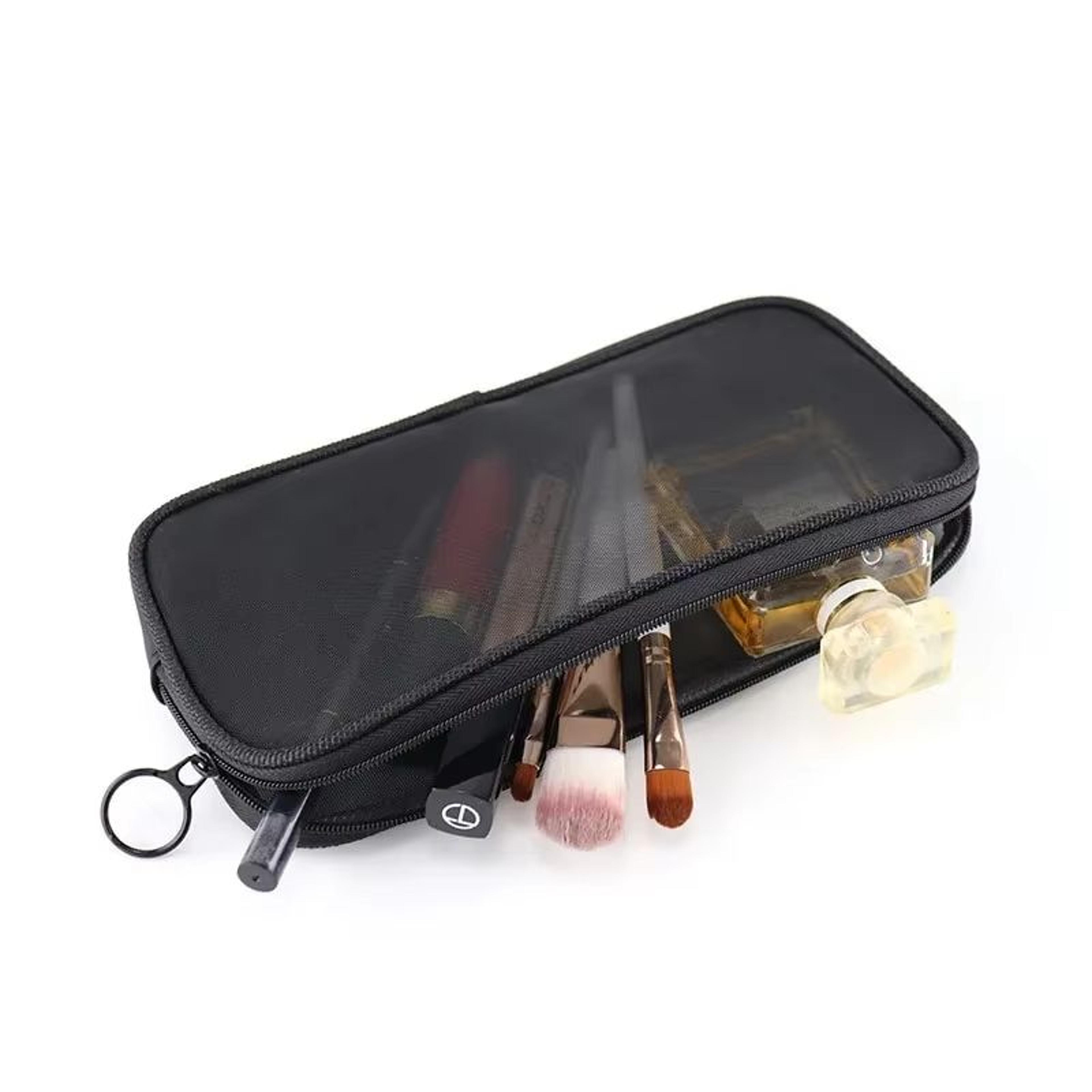 Mesh Transparent Cosmetic And Travel Toiletry Bag Organizer 0