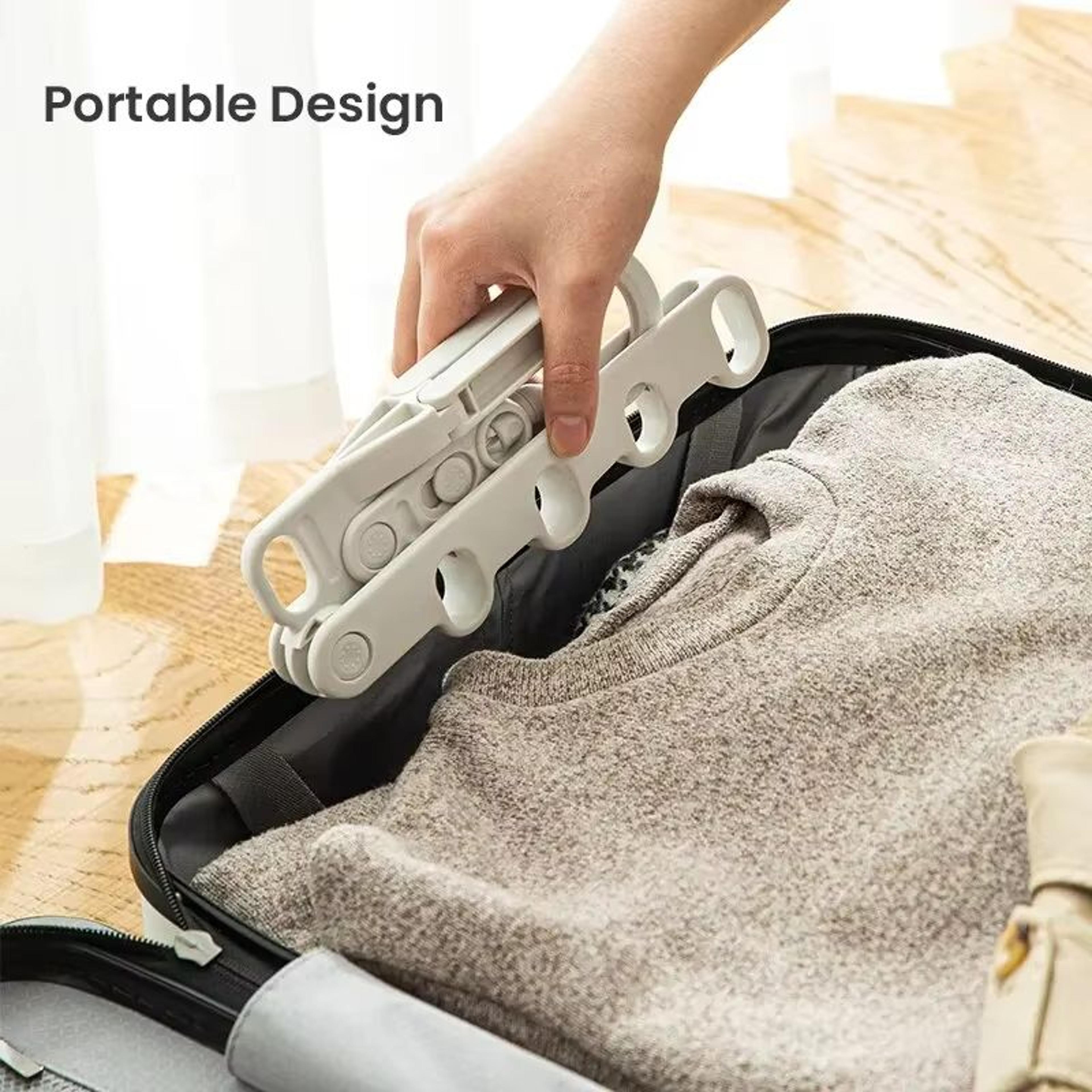 Portable Travel Hanger With 5 Hole Folding Clothes Drying Rack 2