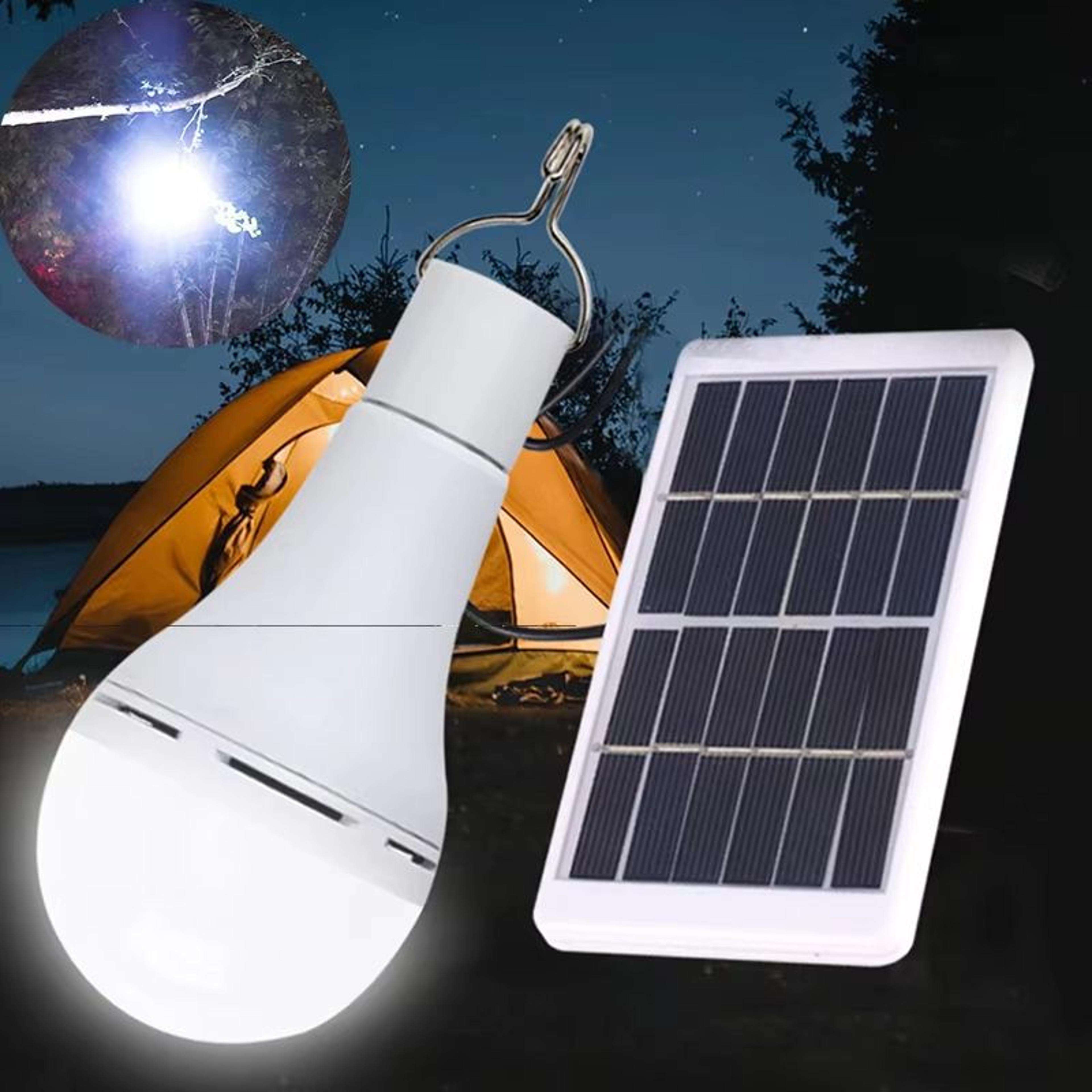 Solar Rechargeable Light Bulb With USB 5V Charging And Hanging Hook 1