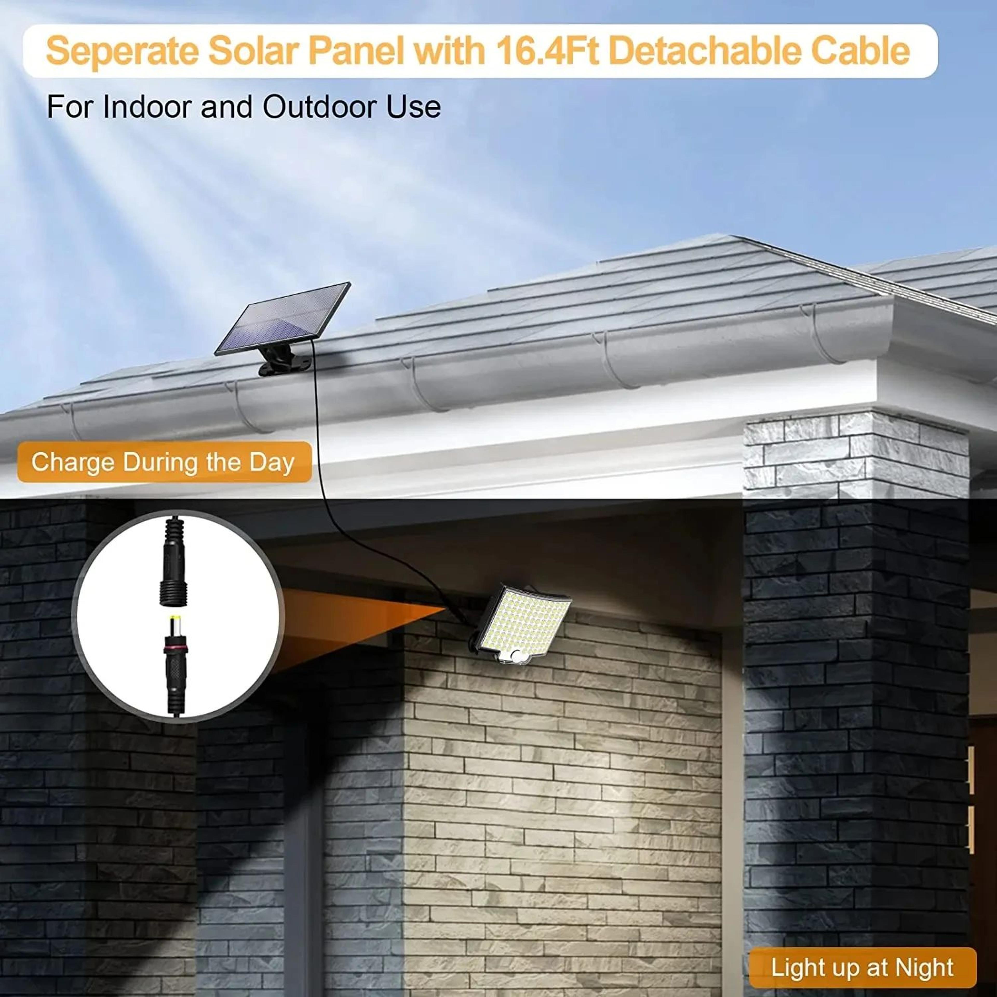 Split Solar Motion Sensor Light With Remote 3 Mode Waterproof Outdoor Floodlight 4