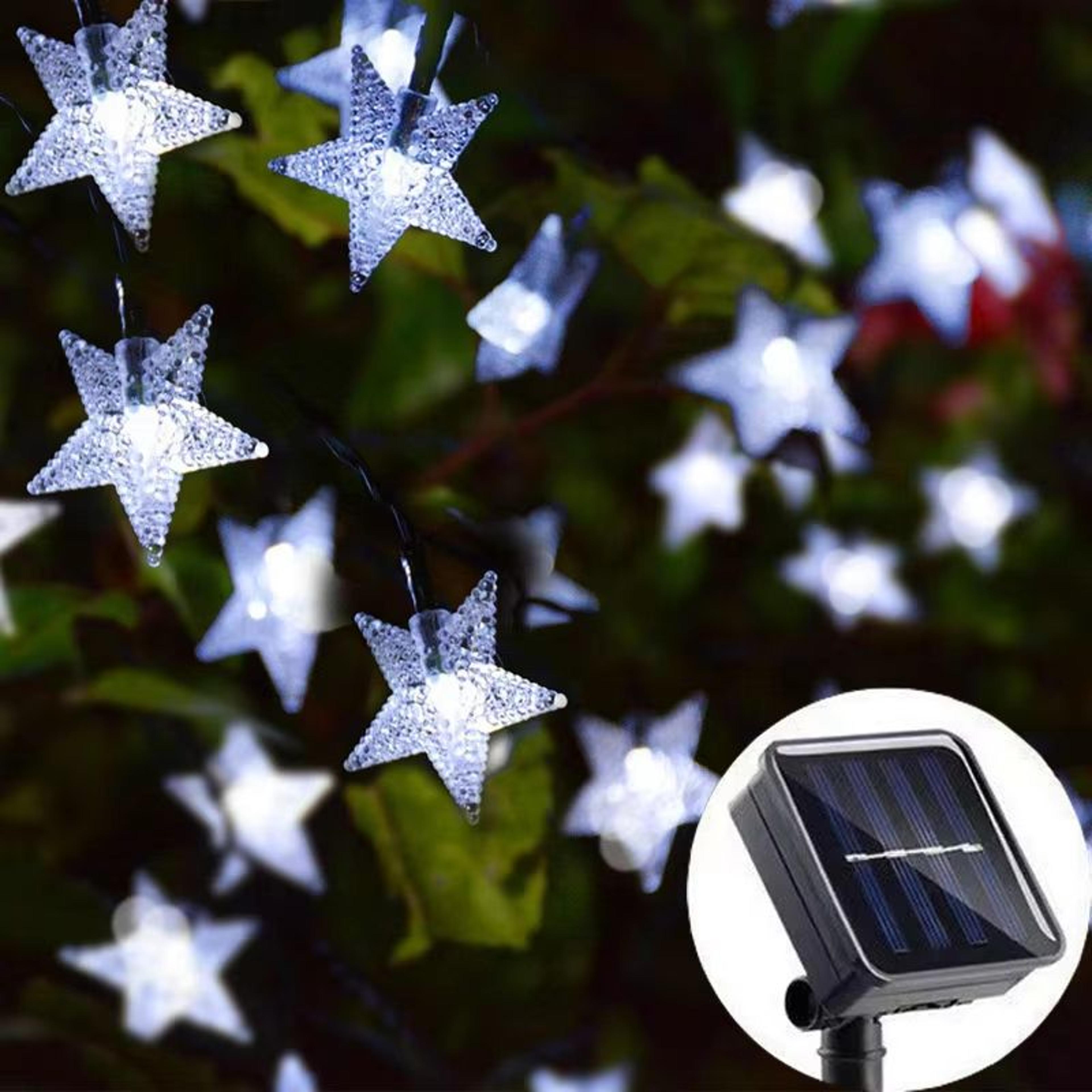 Solar Star String Lights Outdoor Weatherproof 5m 7m 12m Fairy Lights For Christmas And Garden Decor 7