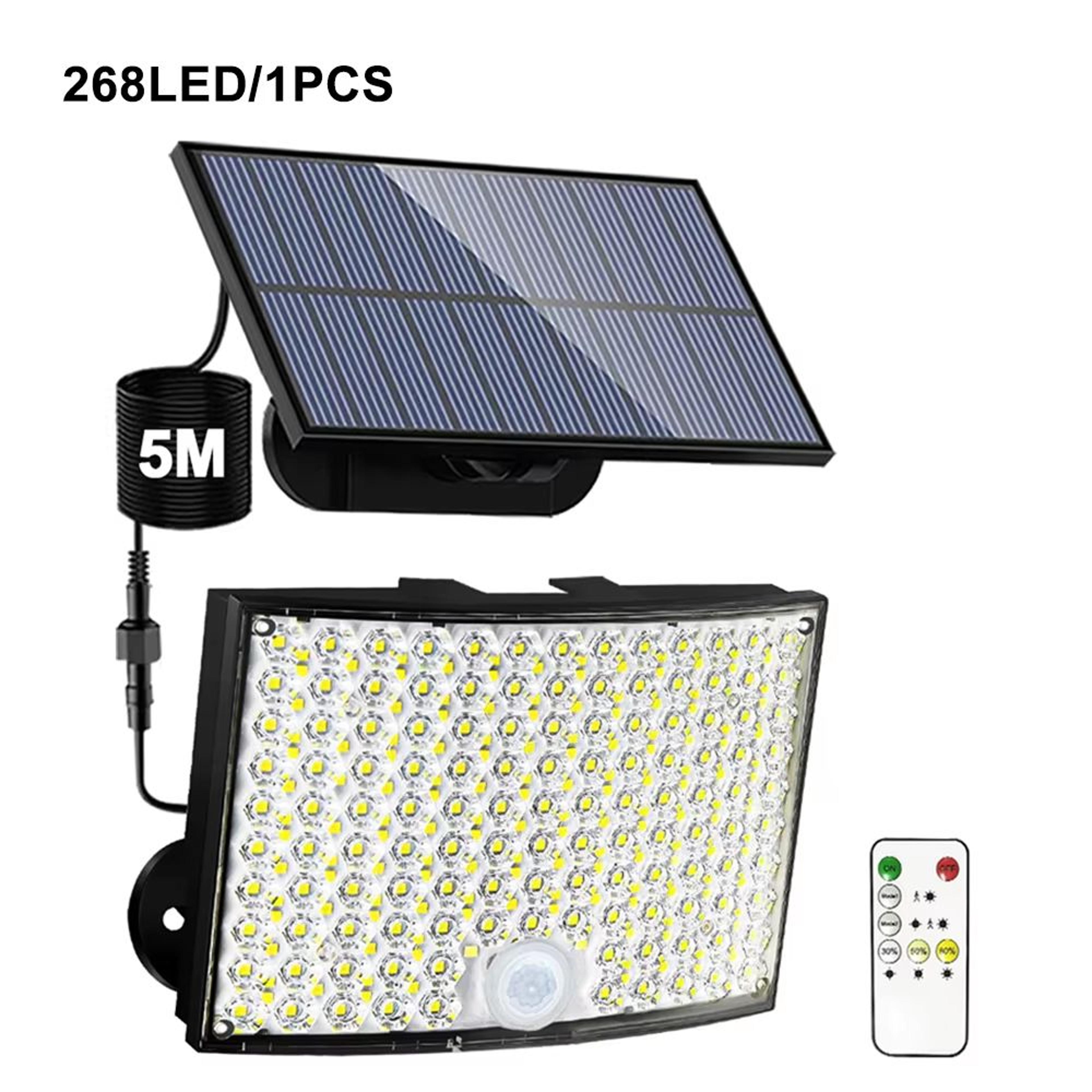 348LED Solar Outdoor Security Motion Sensor Light Waterproof Garden Garage Spotlight 13