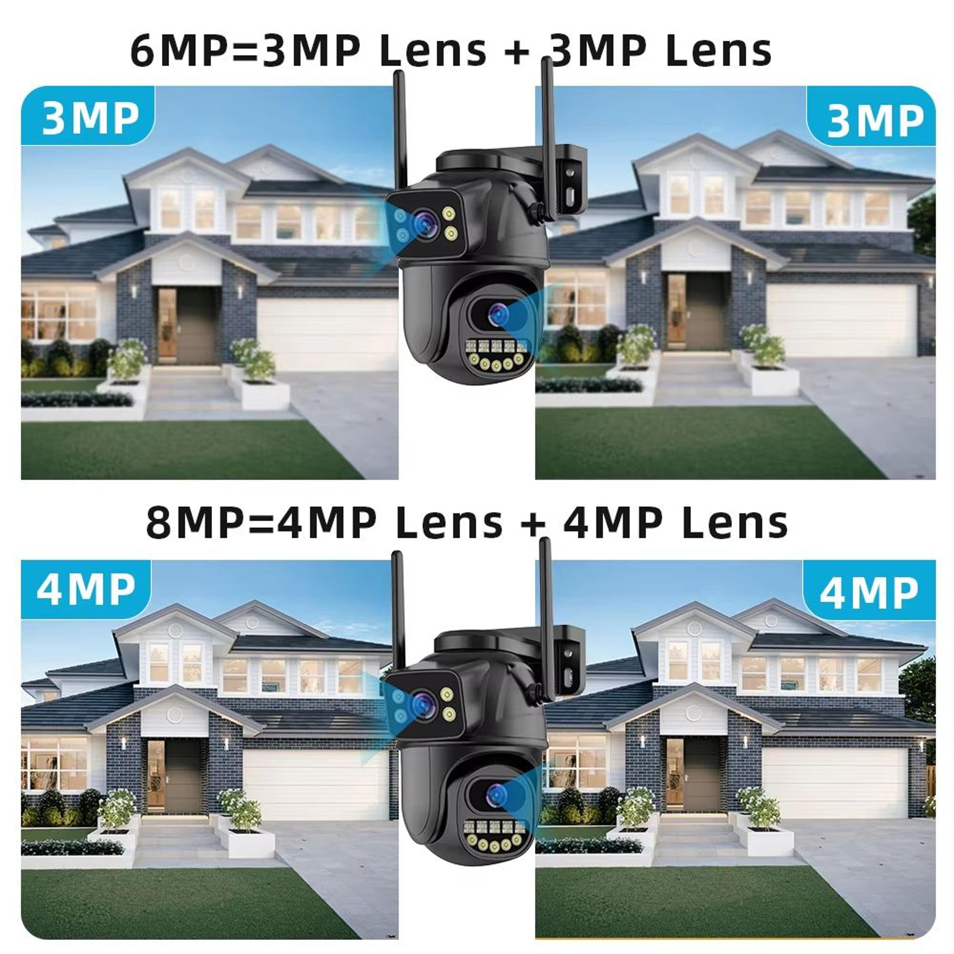 4K 8MP DualLens Outdoor WiFi Security Camera With 5X Zoom And Dual Screen Surveillance 2