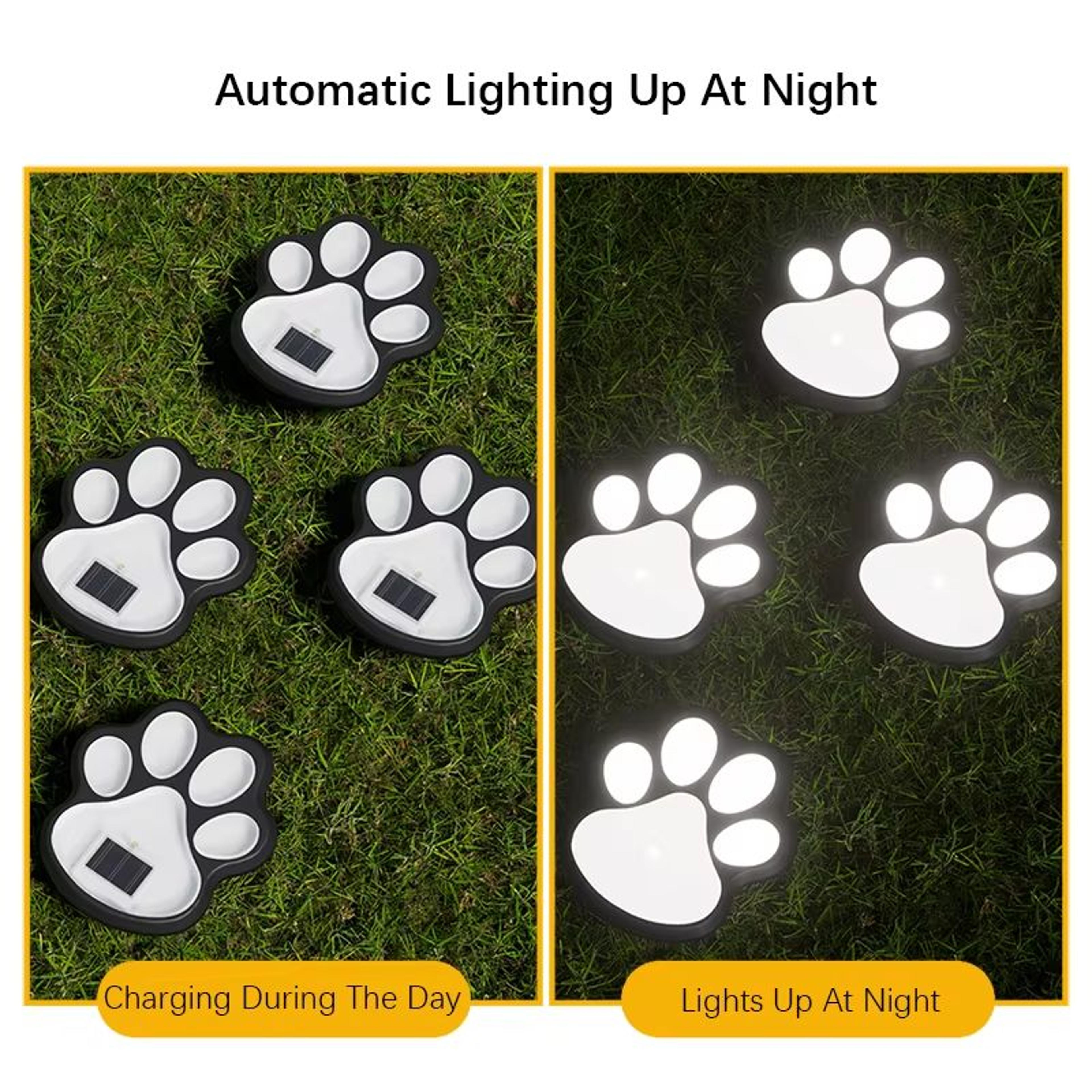 4Pack Solar Dog Claw Outdoor LED Lawn Lights Waterproof Garden Patio Landscape Decor 4