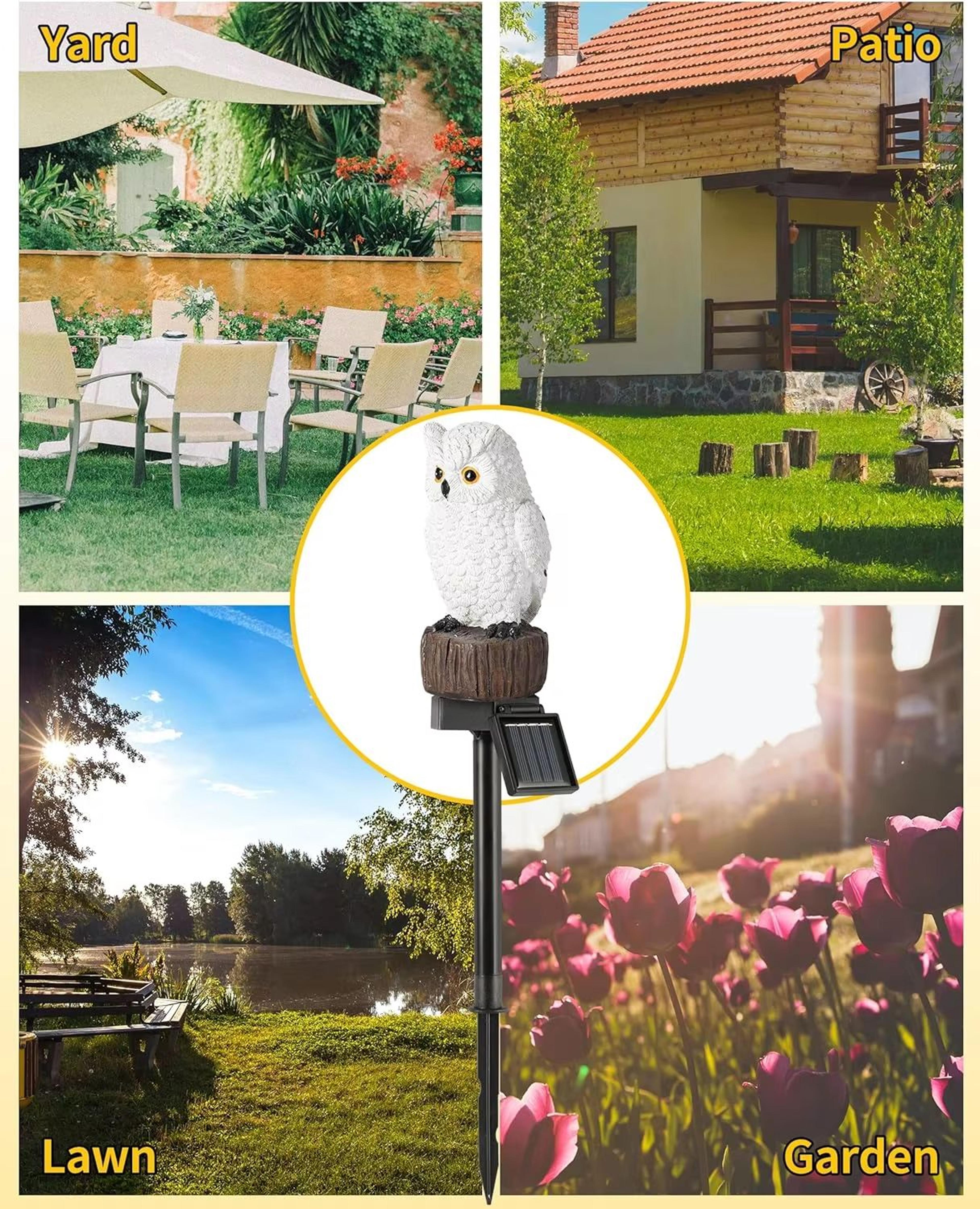 Solar Decorative Animal Garden Lights Waterproof Outdoor Figurine Lawn Lights 4