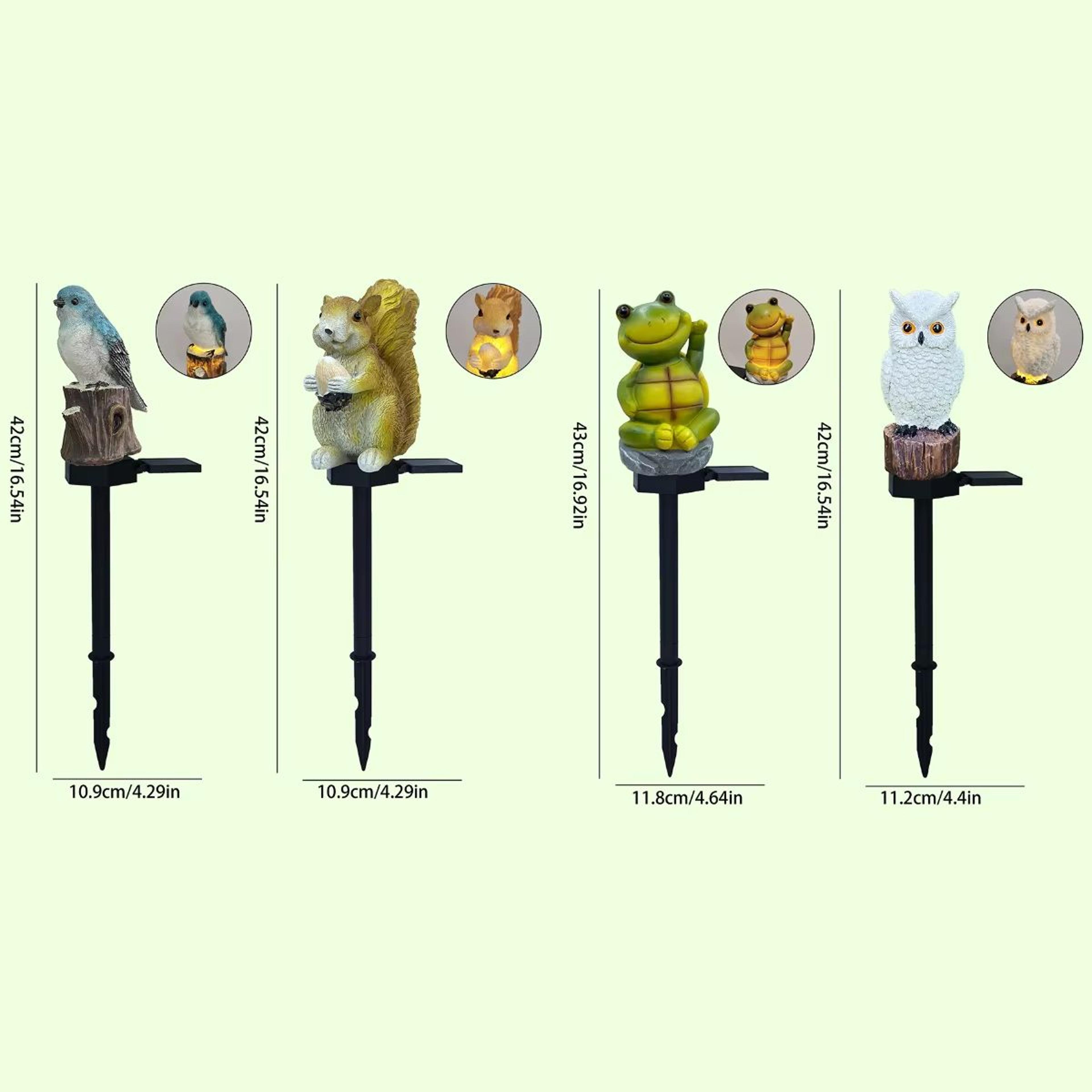 Solar Decorative Animal Garden Lights Waterproof Outdoor Figurine Lawn Lights 5