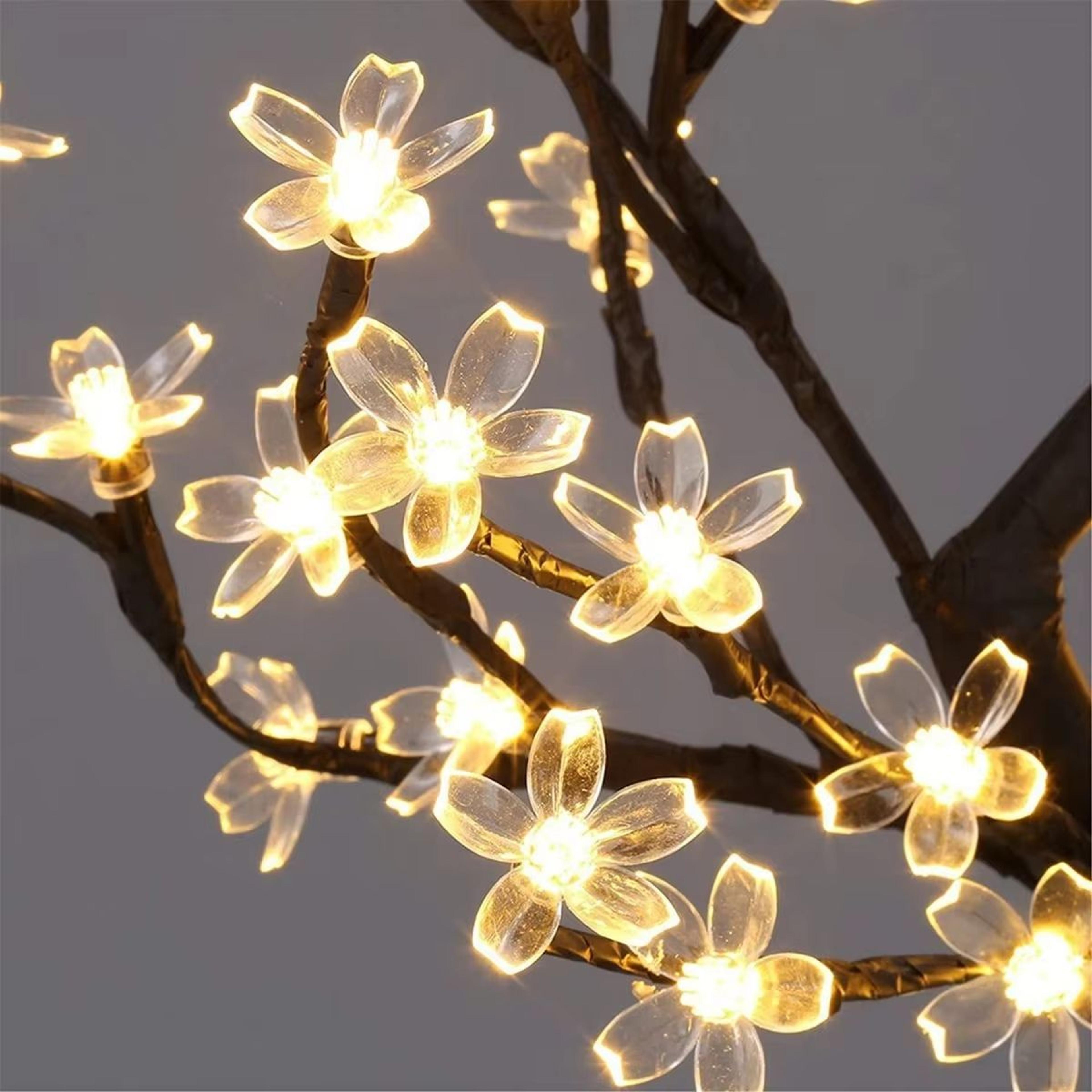 Solar 35M 120LED Cherry Blossom Tree Branch Lights Outdoor Waterproof Fairy Atmosphere Night Lights 2