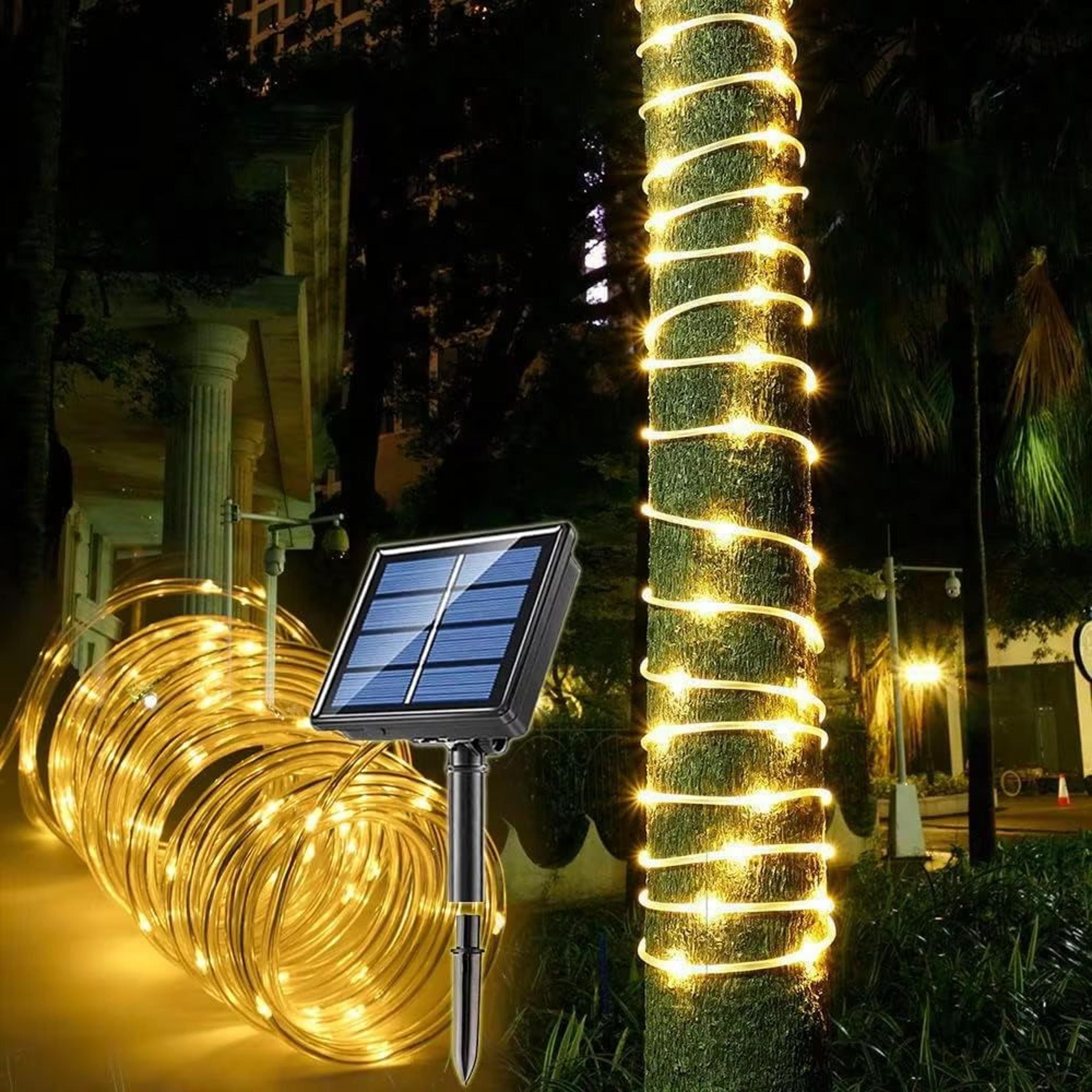 Solar 104 FT 300LED Multicolor Outdoor Tube Lights With 8 Lighting Modes Waterproof Fairy Garden Pa 6