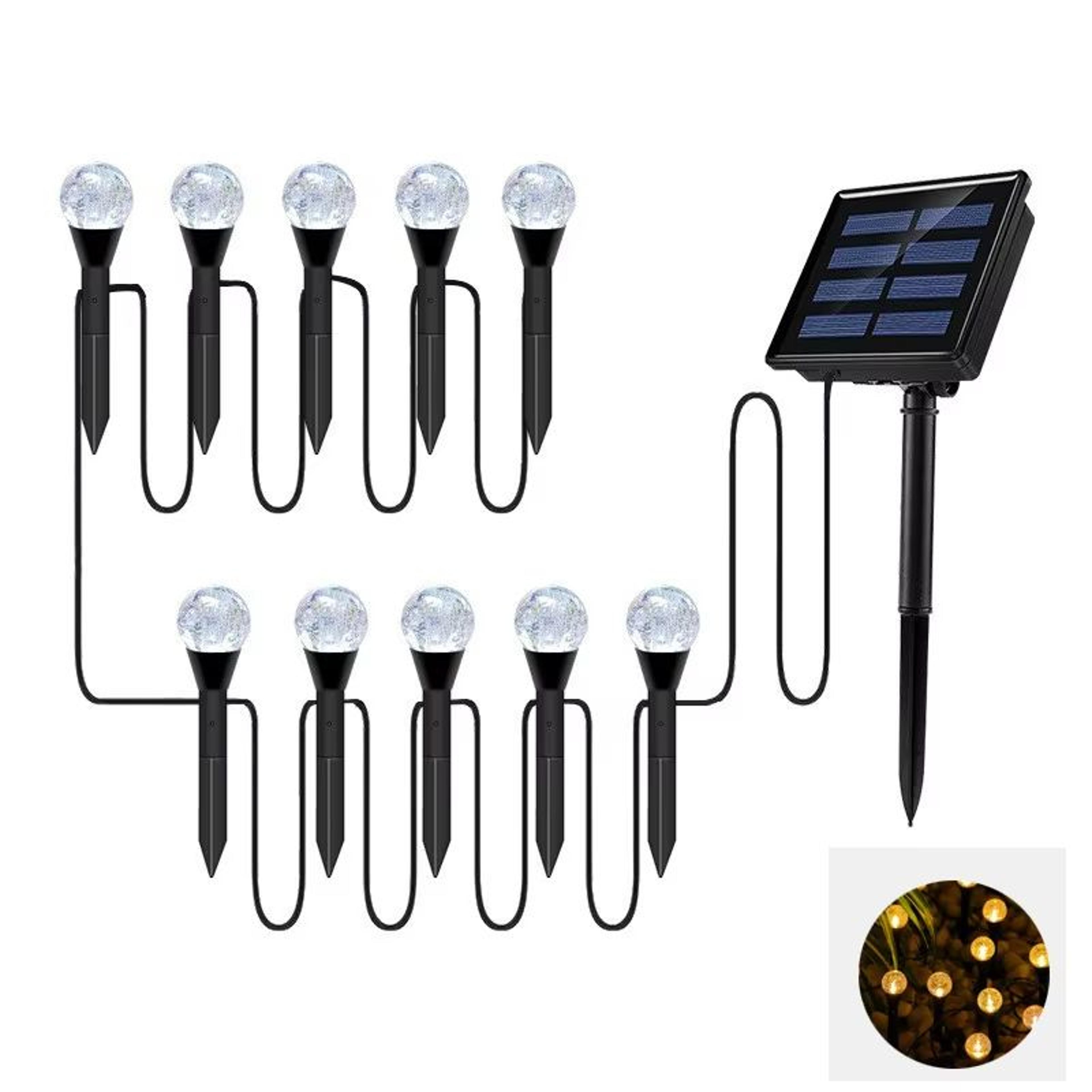 Solar RGB LED Bubble Ball Lights Outdoor 8Mode Waterproof Passage Lawn  Garden Lighting 7