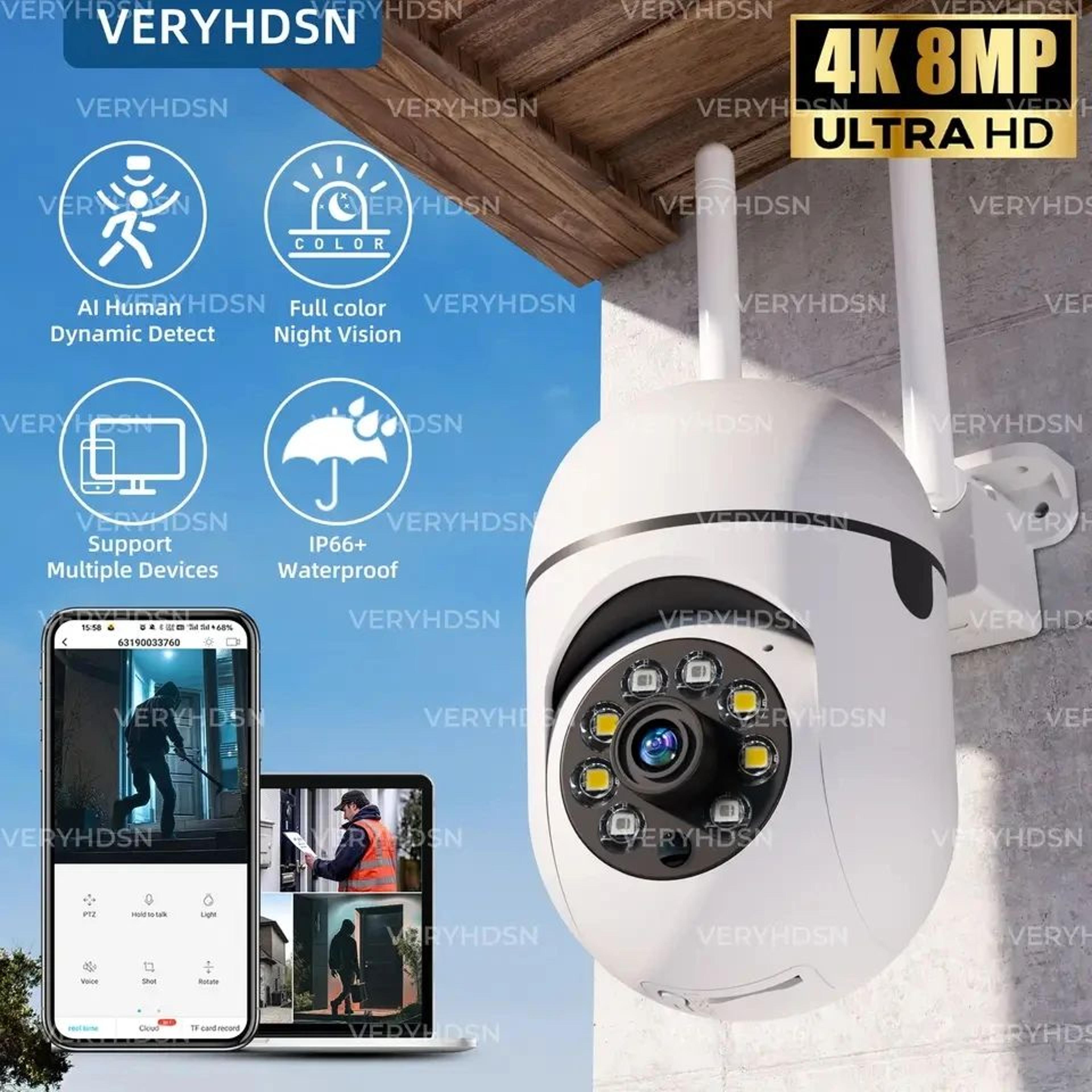 8MP Outdoor WiFi PTZ Security Camera With AI Human Tracking And 4X Zoom 0