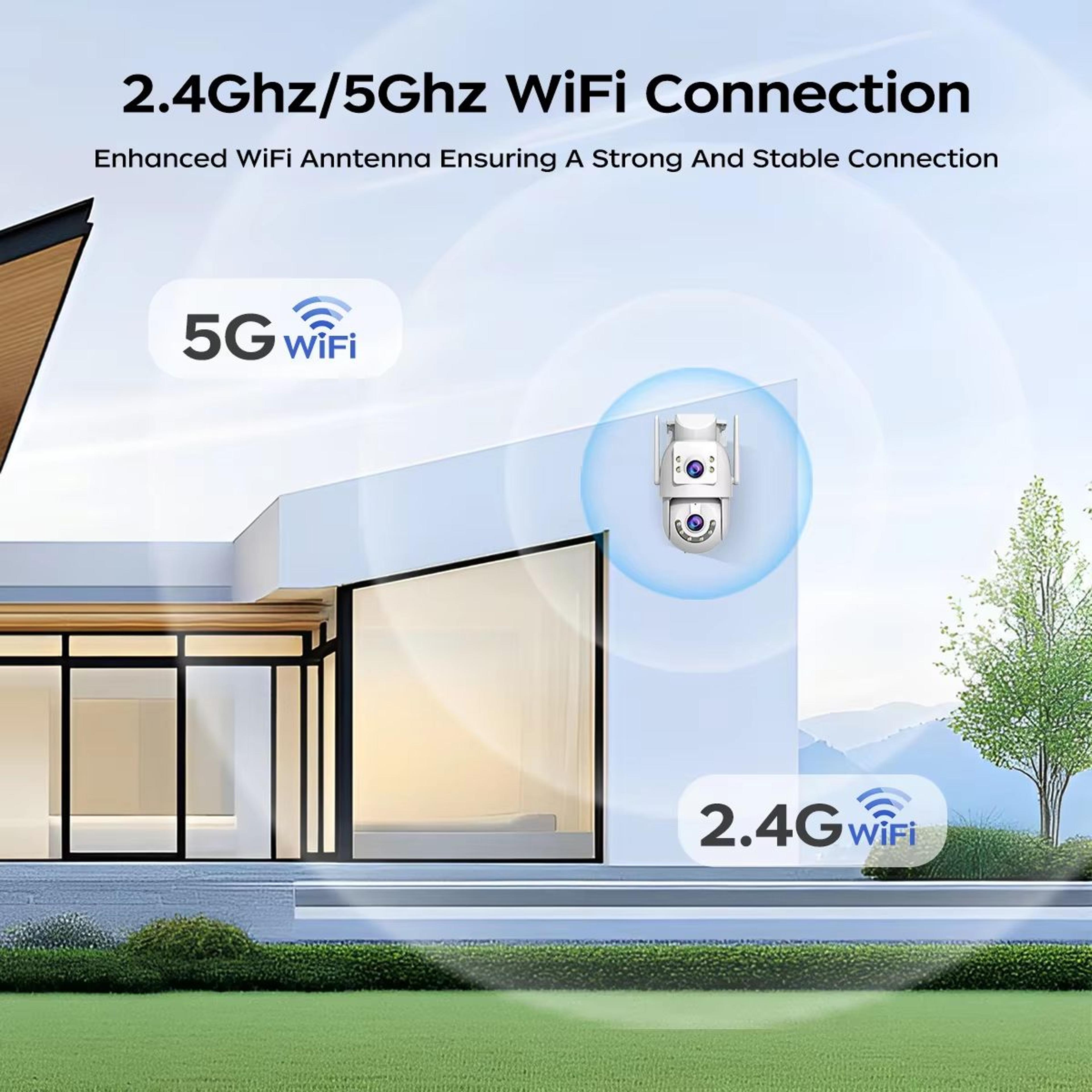 Jooan 4K 8MP Outdoor WiFi PTZ Security Camera With Dual Lens 5X Zoom And AI Tracking 2