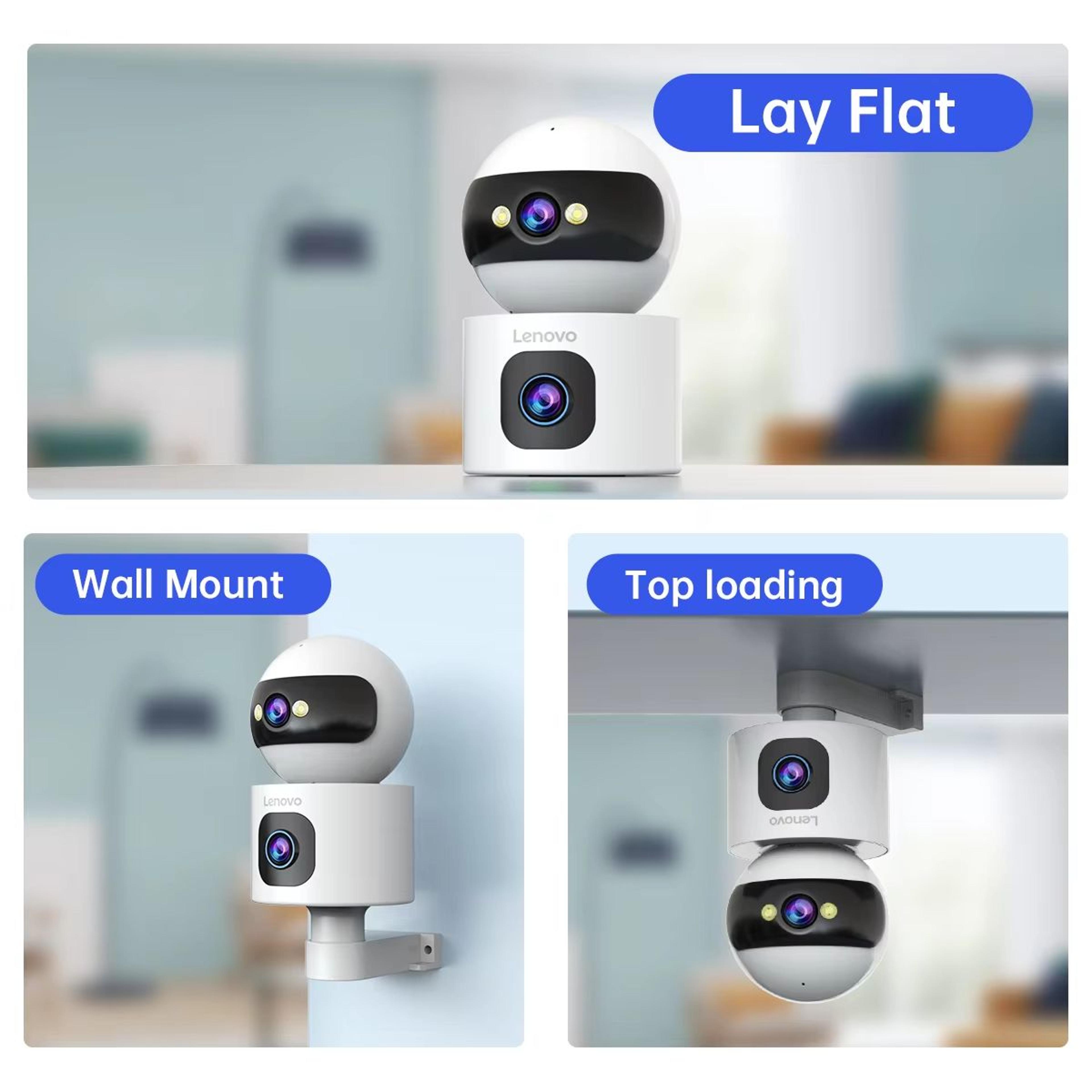 Lenovo 4K Dual Lens Outdoor WiFi PTZ Security Camera With AI Auto Tracking 5