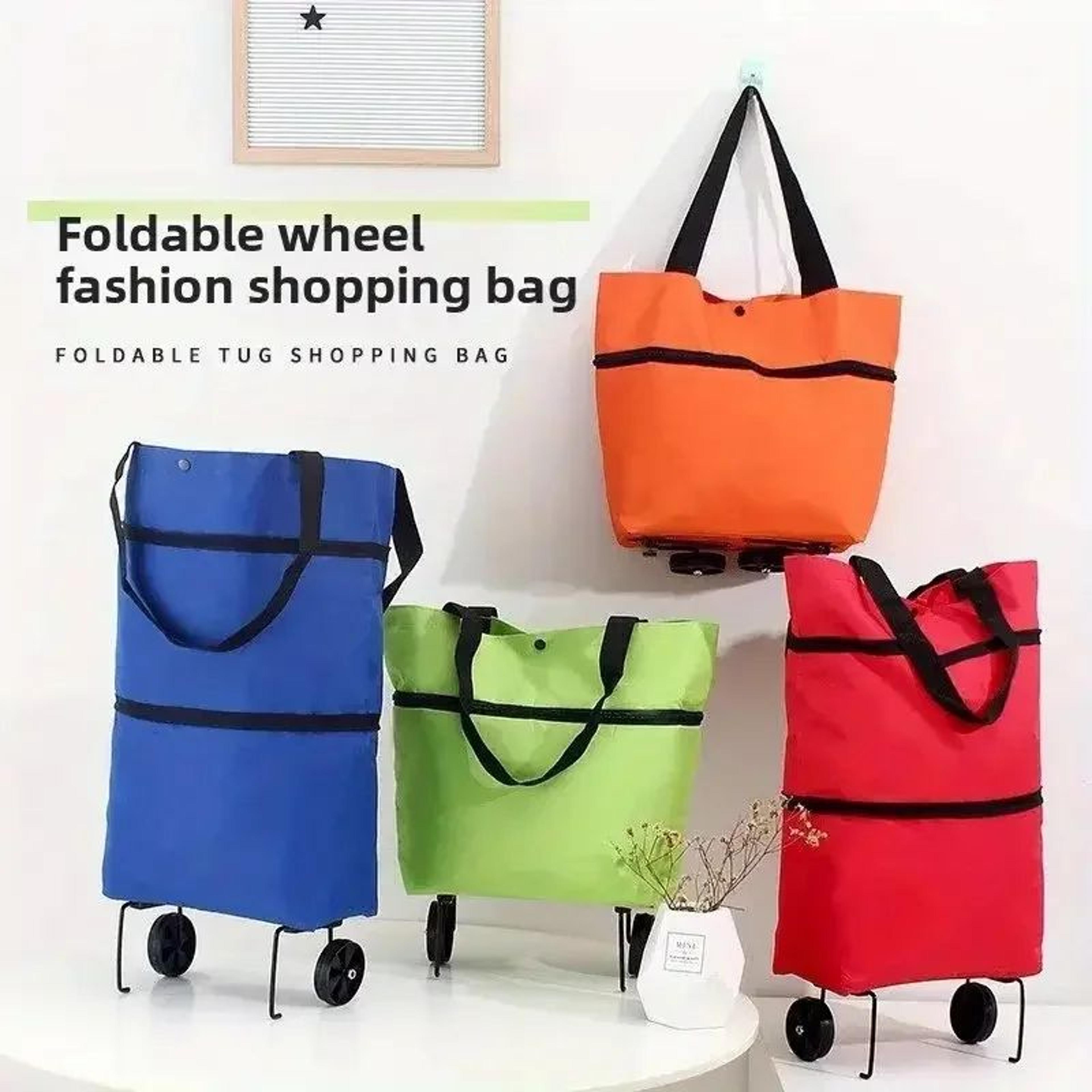 Heavy Duty Foldable Shopping Cart With Wheels Compact Wheeled Grocery Cart For Home And Office 2