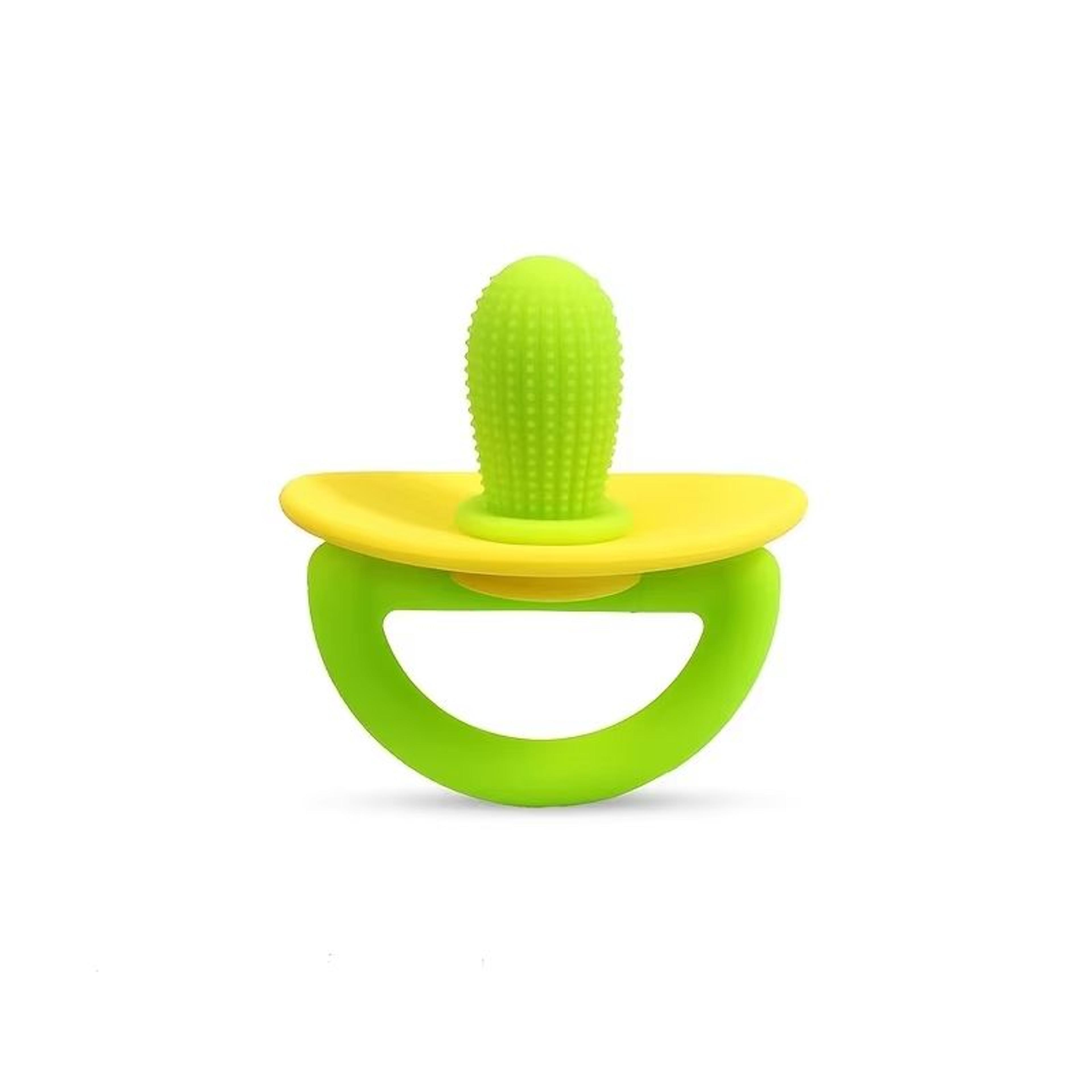 Soft Silicone PacifierStyle Baby Teether Ring With Massage Dot 11