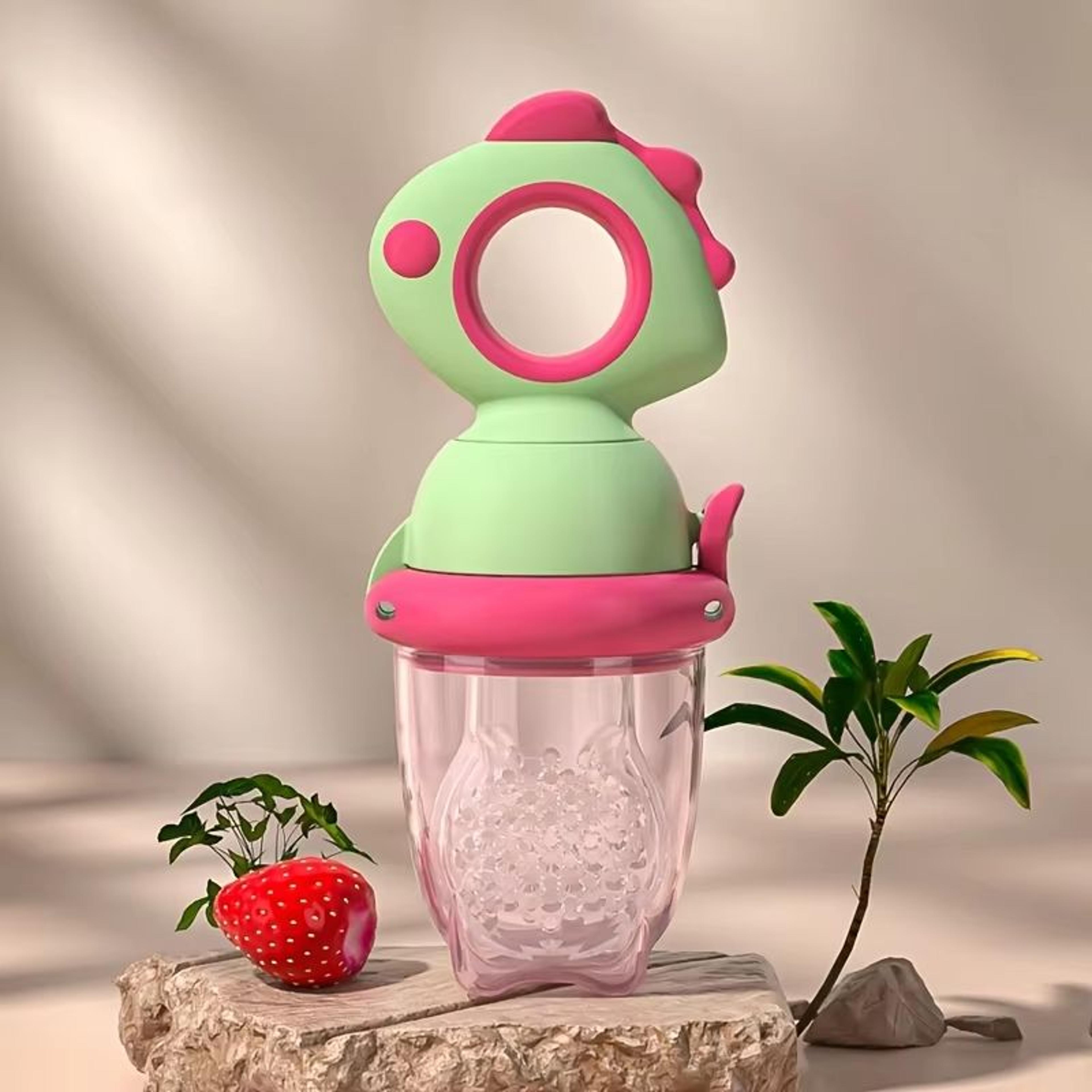 Dinosaur Rotate PushType Silicone Baby Fruit Feeder  Fresh Food Teething Tool 6