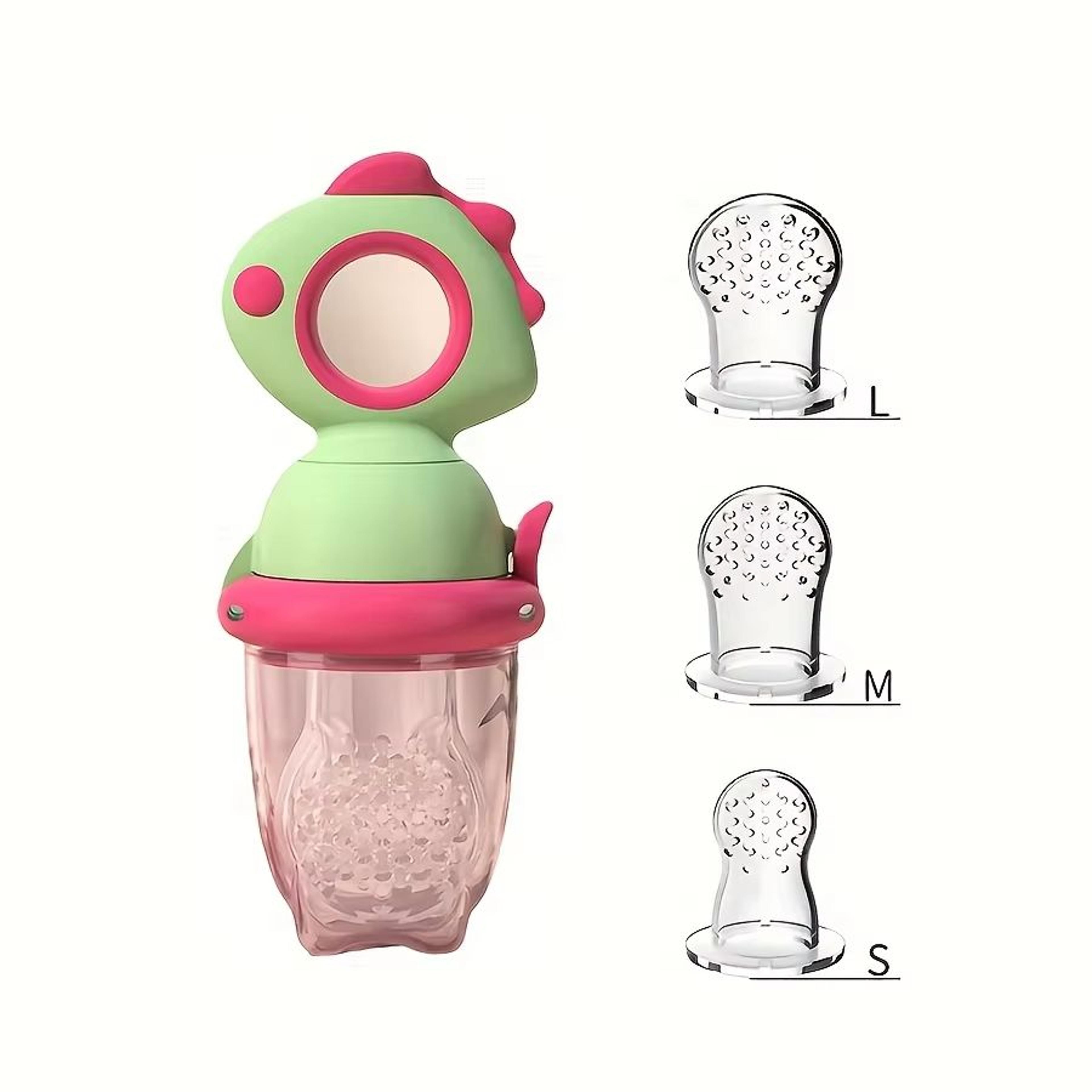 Dinosaur Rotate PushType Silicone Baby Fruit Feeder  Fresh Food Teething Tool 8
