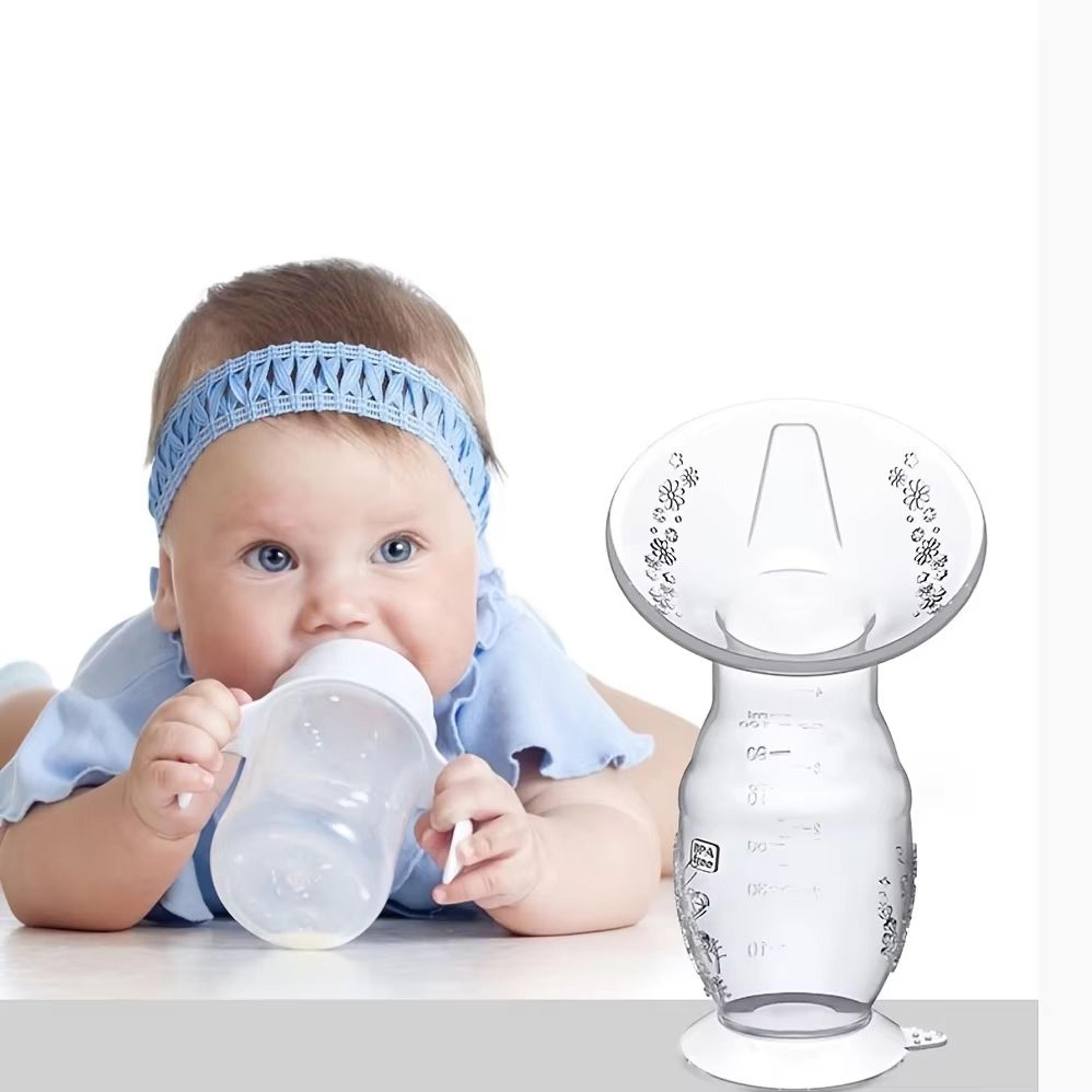 Manual Silicone Breastfeeding Pump With Scale  Diversion Trench  Quiet Pumping Milk Saver 1