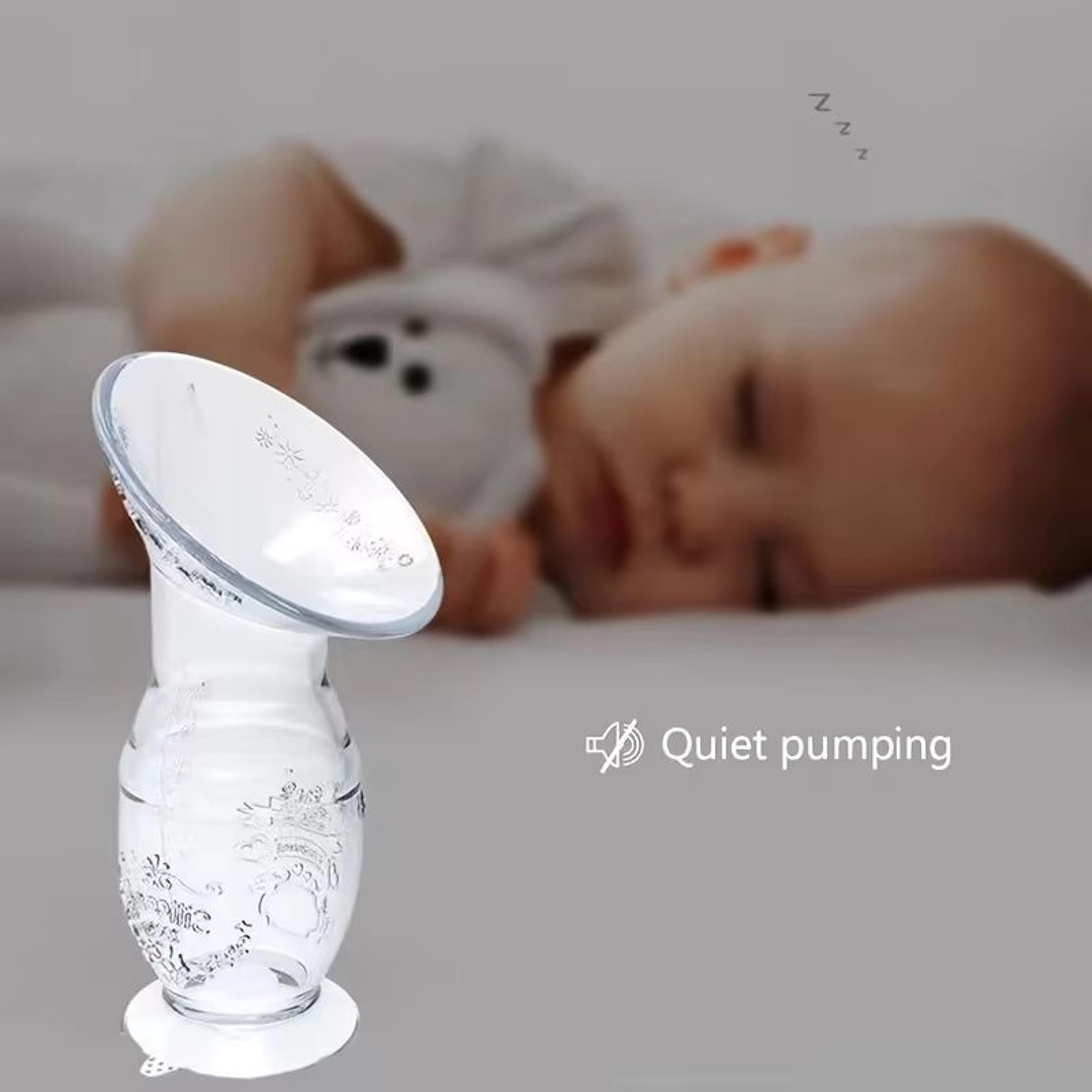 Manual Silicone Breastfeeding Pump With Scale  Diversion Trench  Quiet Pumping Milk Saver 2