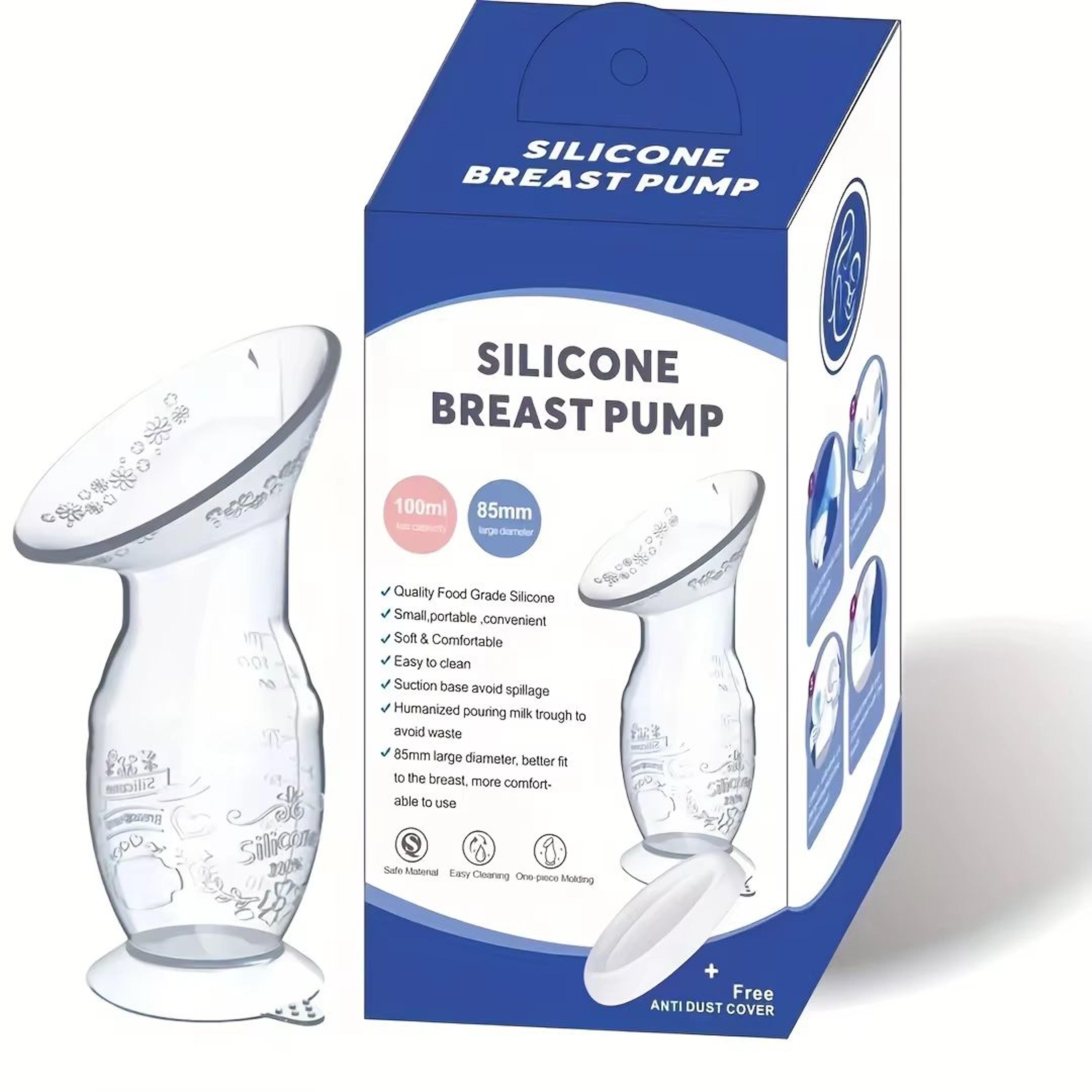 Manual Silicone Breastfeeding Pump With Scale  Diversion Trench  Quiet Pumping Milk Saver 6