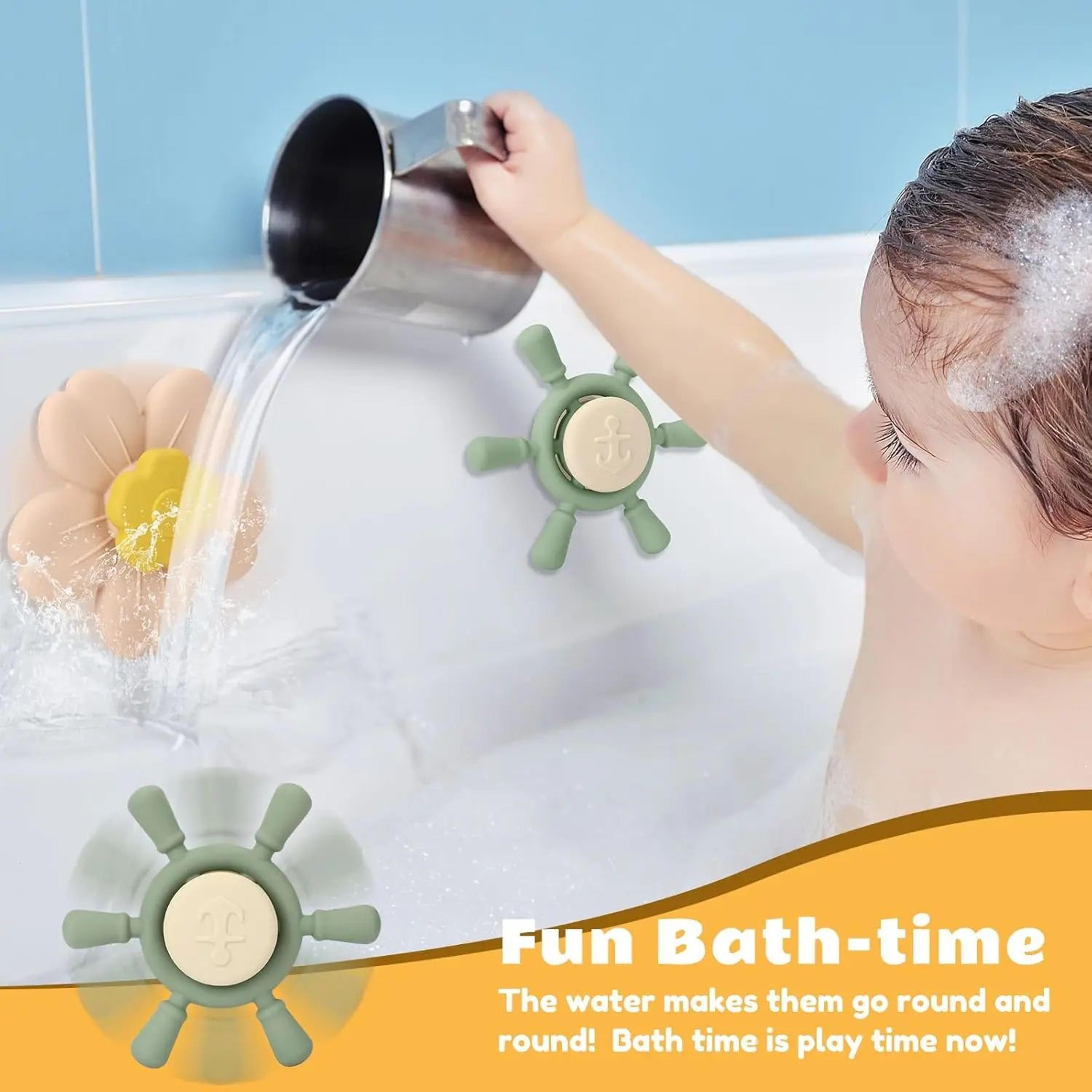 Silicone Suction Cup Spinner Toy For Babies  Travel Highchair Table Window Sensory Play 4