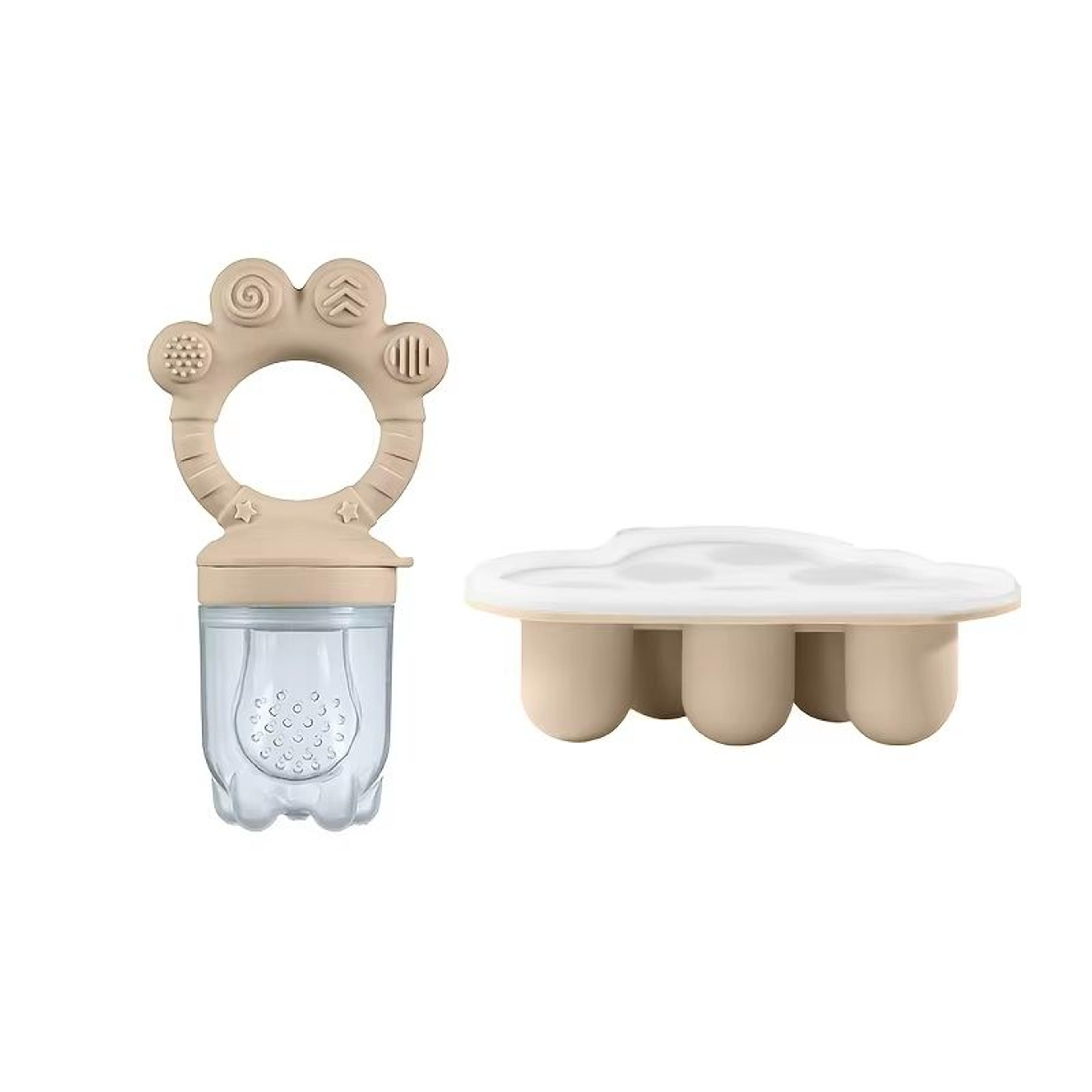 2Pack Silicone Baby Fruit Feeder With Freezer Mold And Teething Feeding Set 7