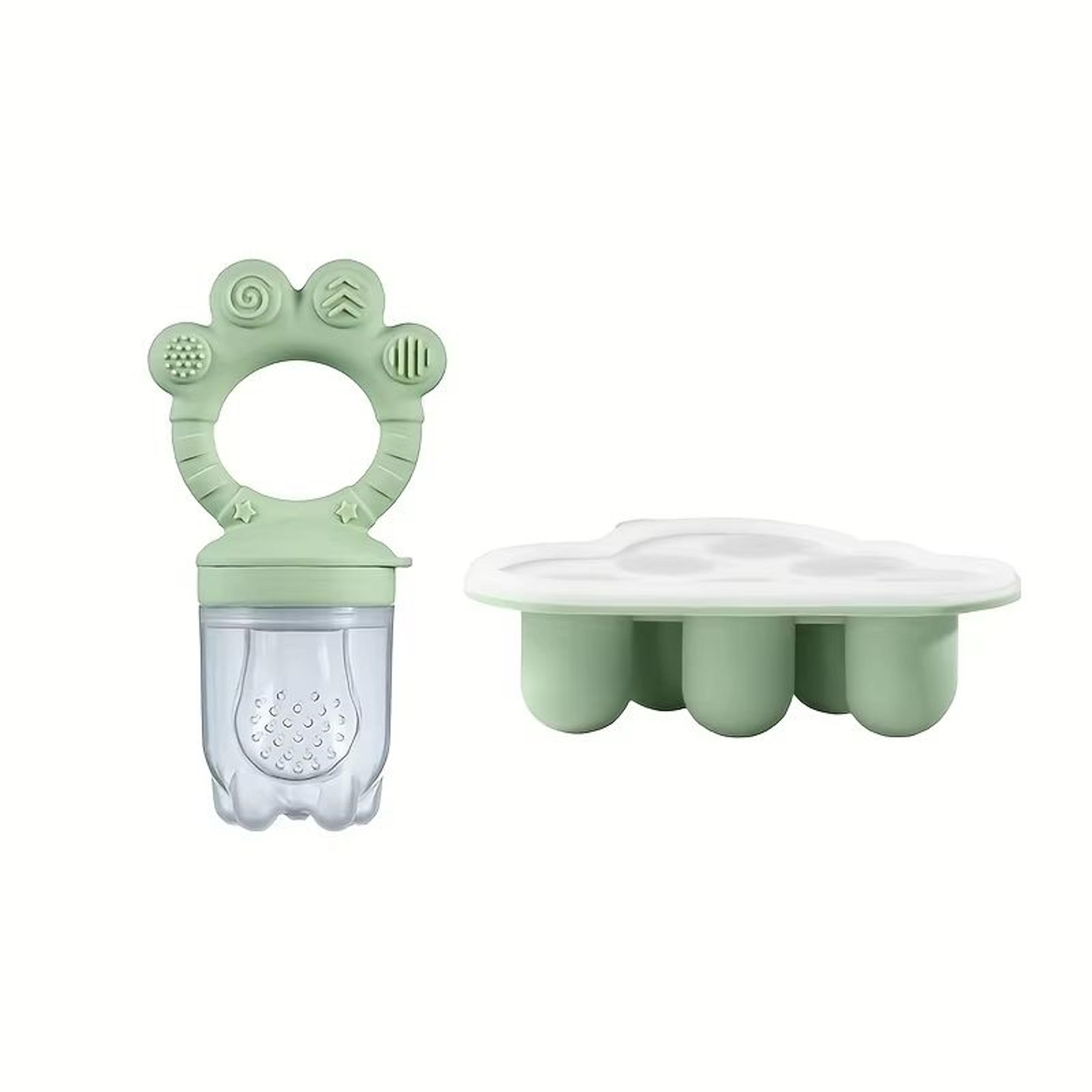 2Pack Silicone Baby Fruit Feeder With Freezer Mold And Teething Feeding Set 8