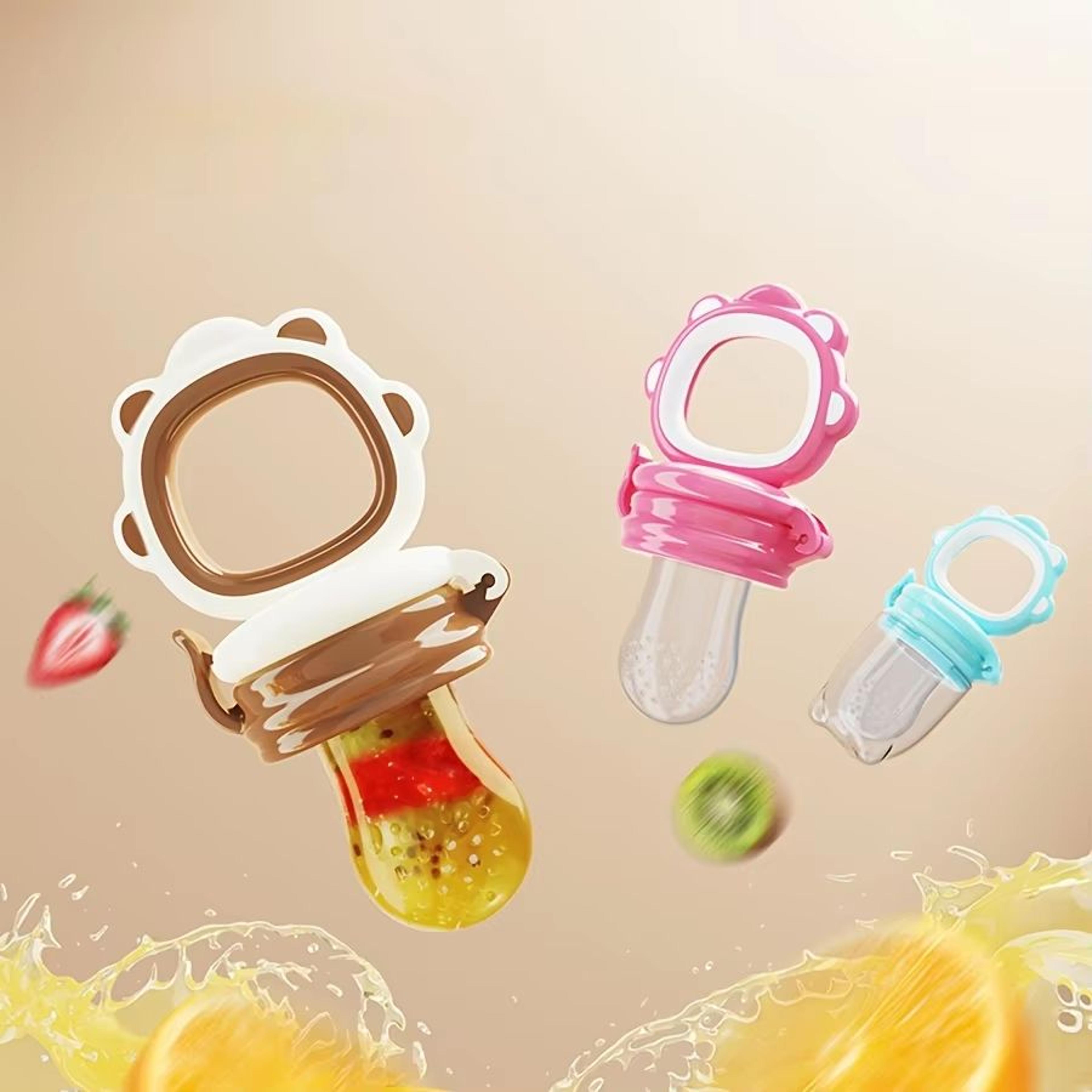 Silicone Baby Fruit  Vegetable Feeder With Mesh Cartoon Lion Design  Safe SelfFeeding  Teething Aid 3