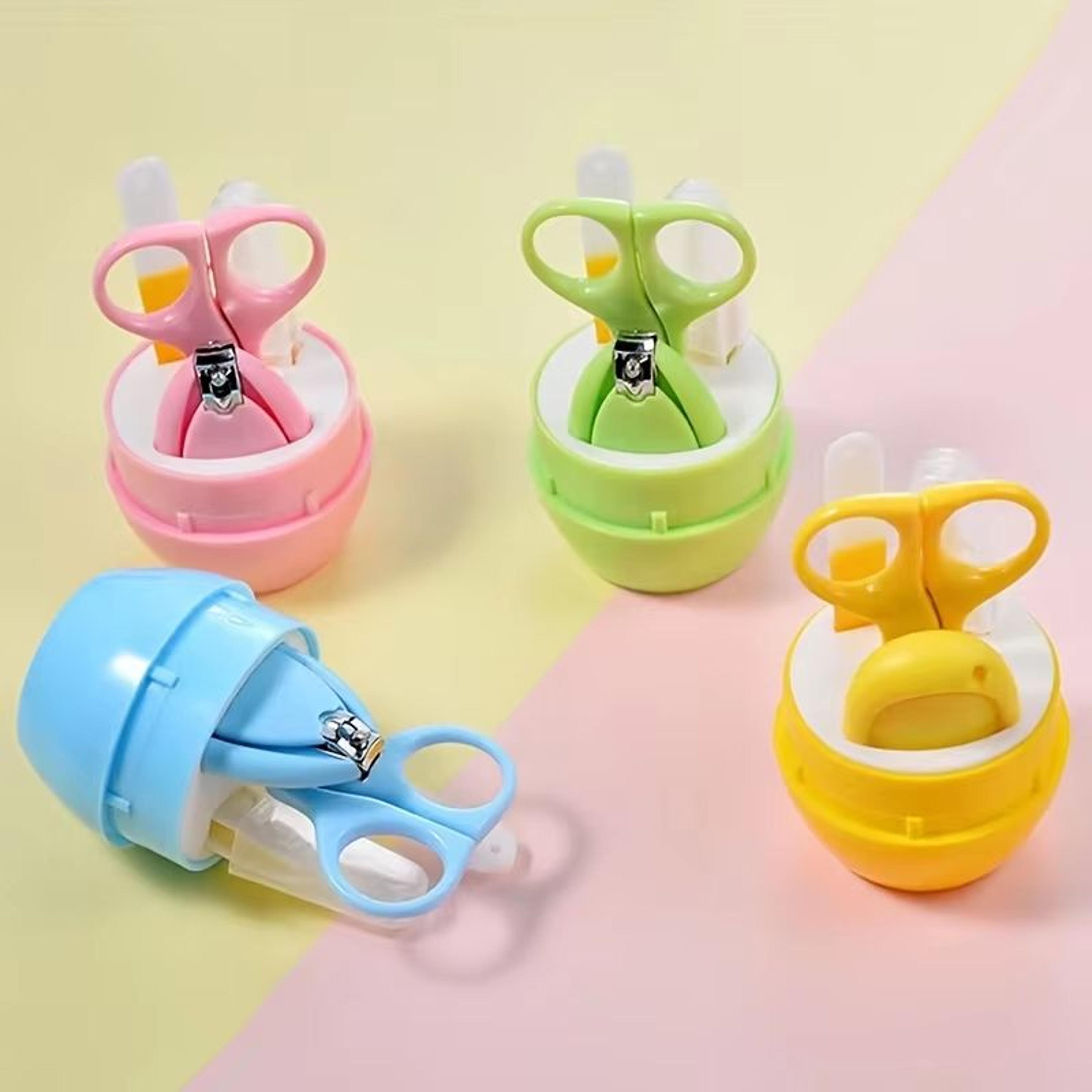 4Piece Infant Baby Nail Grooming Kit With Clippers Scissors File And Tweezers 0