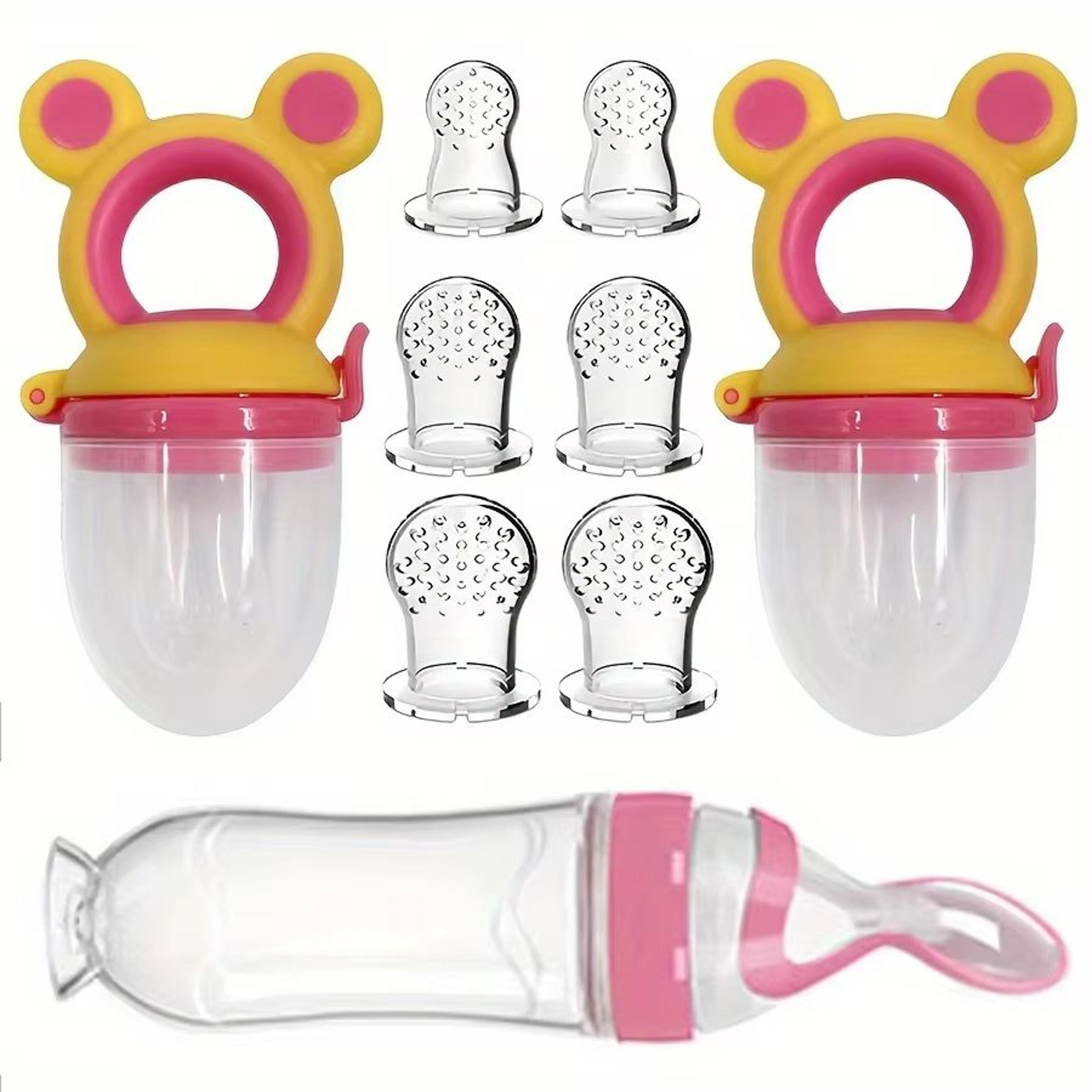9Piece Baby Feeding Set With Silicone Feeding Bottle Spoon Fruit Feeders And 6 Nipples 1